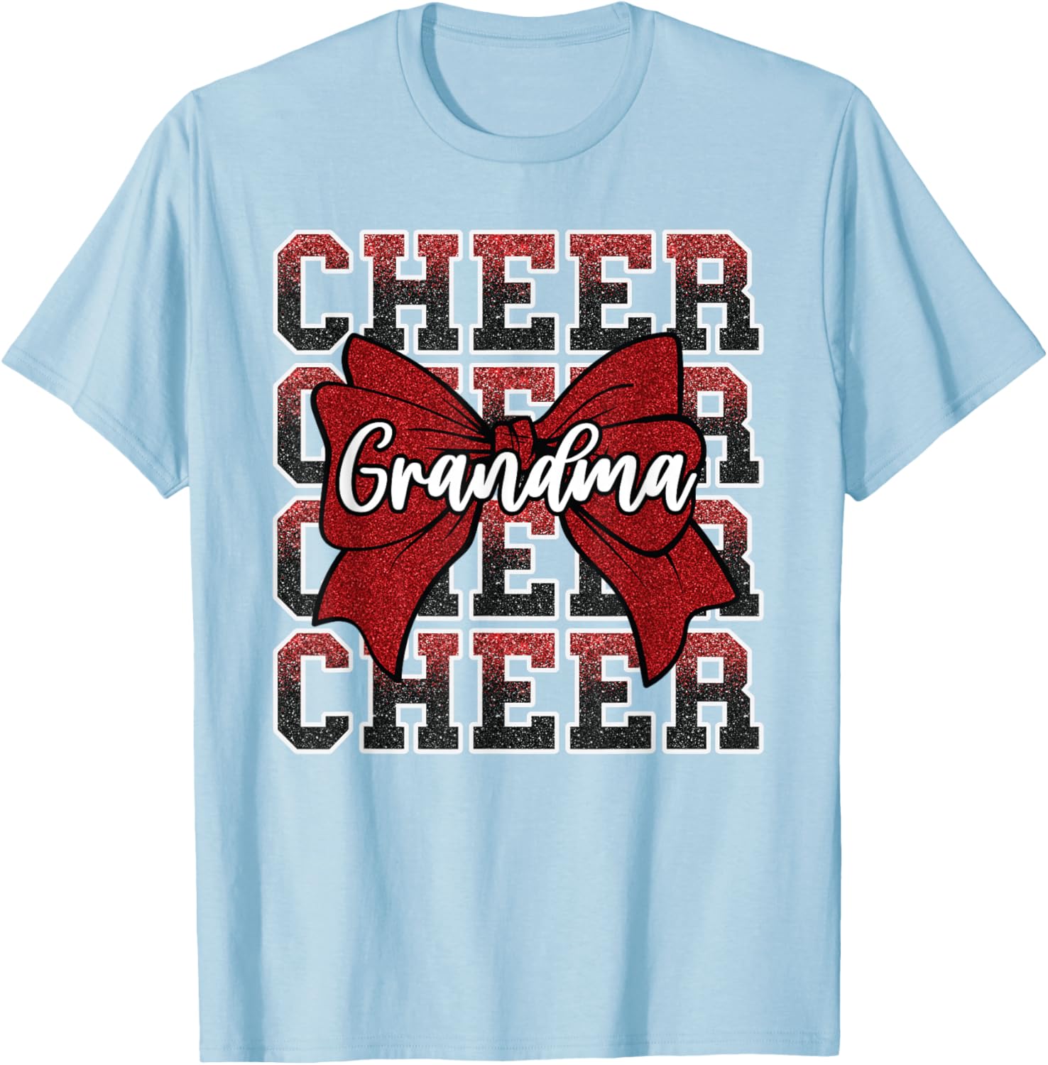Cheer G-Ma Grandma Cheerleader Red T-Shirt for Cheer Fans and Family - 20