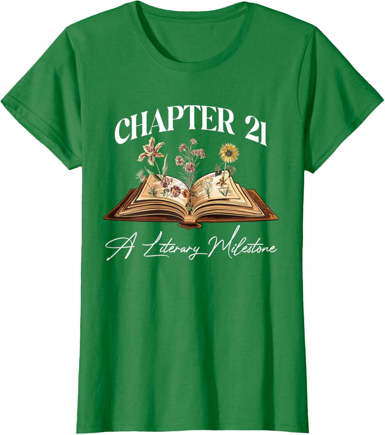 21st Birthday Wildflower T-Shirt for Book Lovers - Perfect Gift Idea - 8