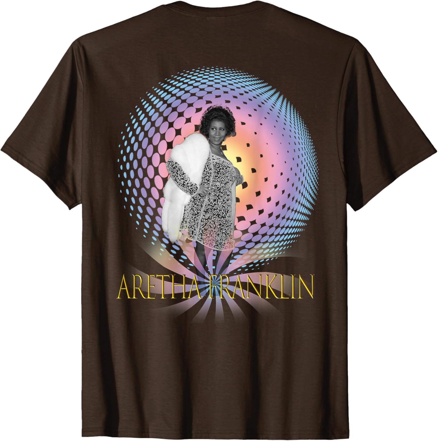Aretha Franklin Back Printed T-Shirt for Music Lovers and Fans - 17
