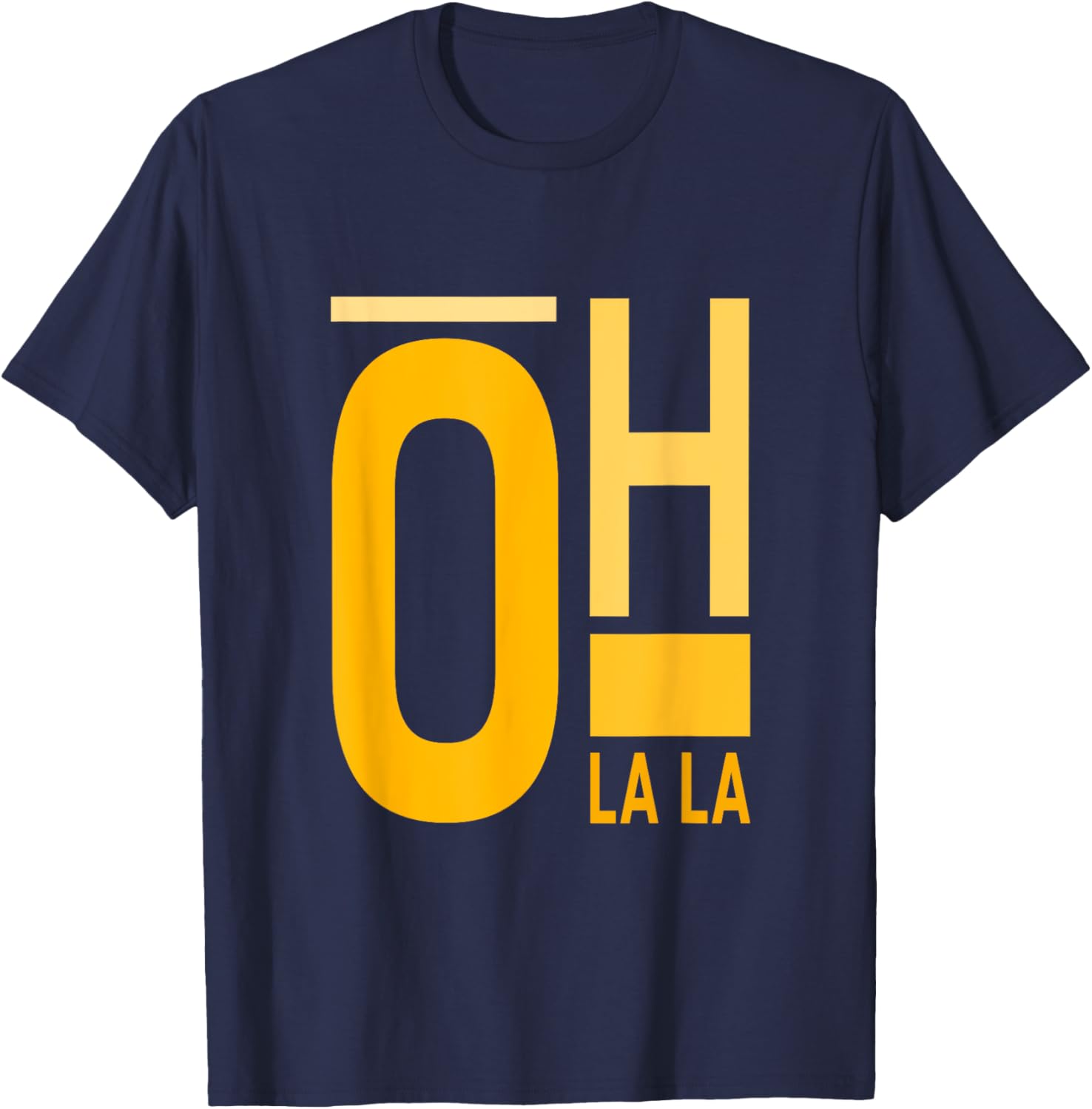 University Varsity Gold Oh La La T-Shirt for Stylish Students and Fans - 5