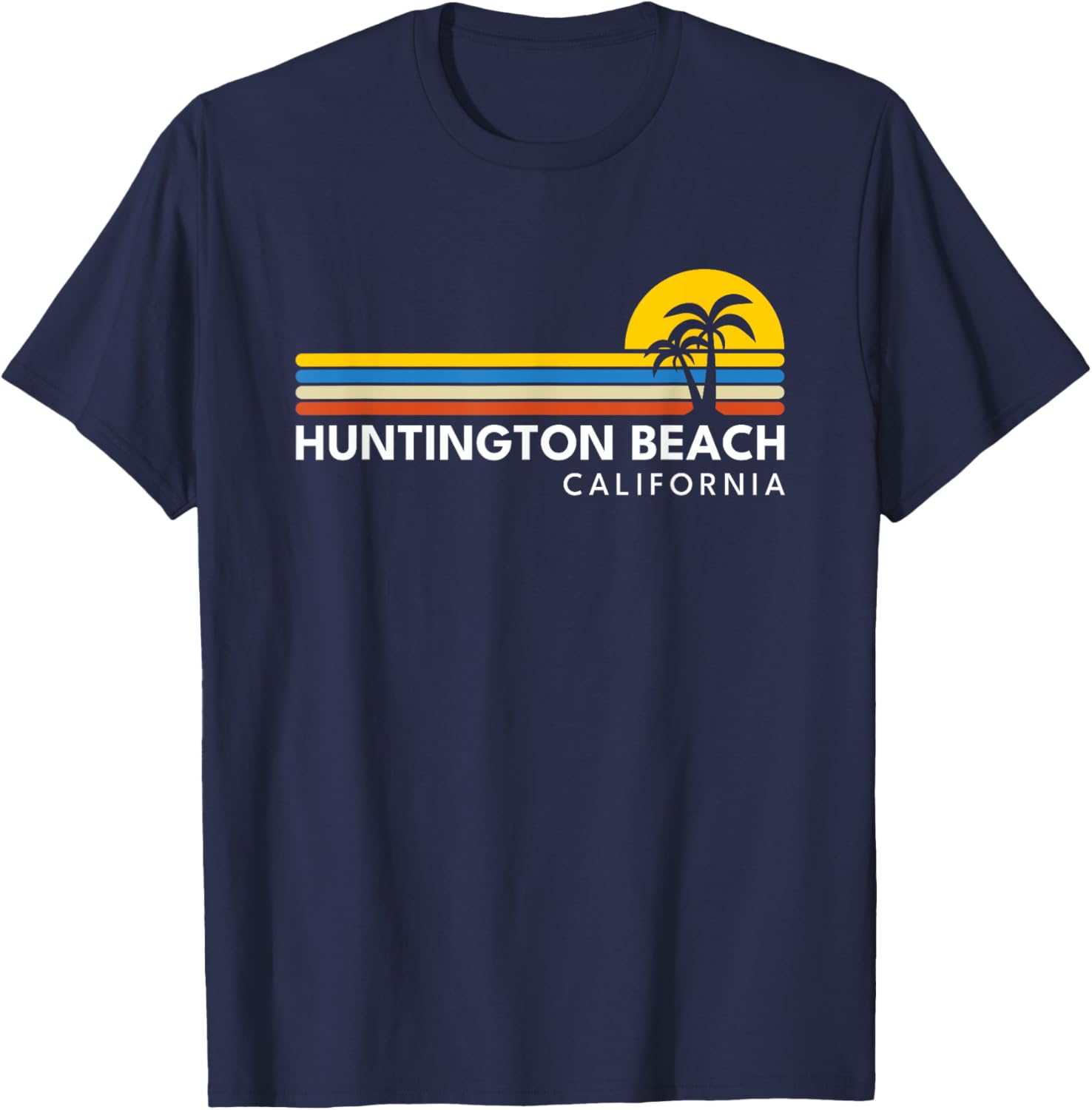 Huntington Beach Vintage Retro Palm T-Shirt – Perfect California Souvenir - 2