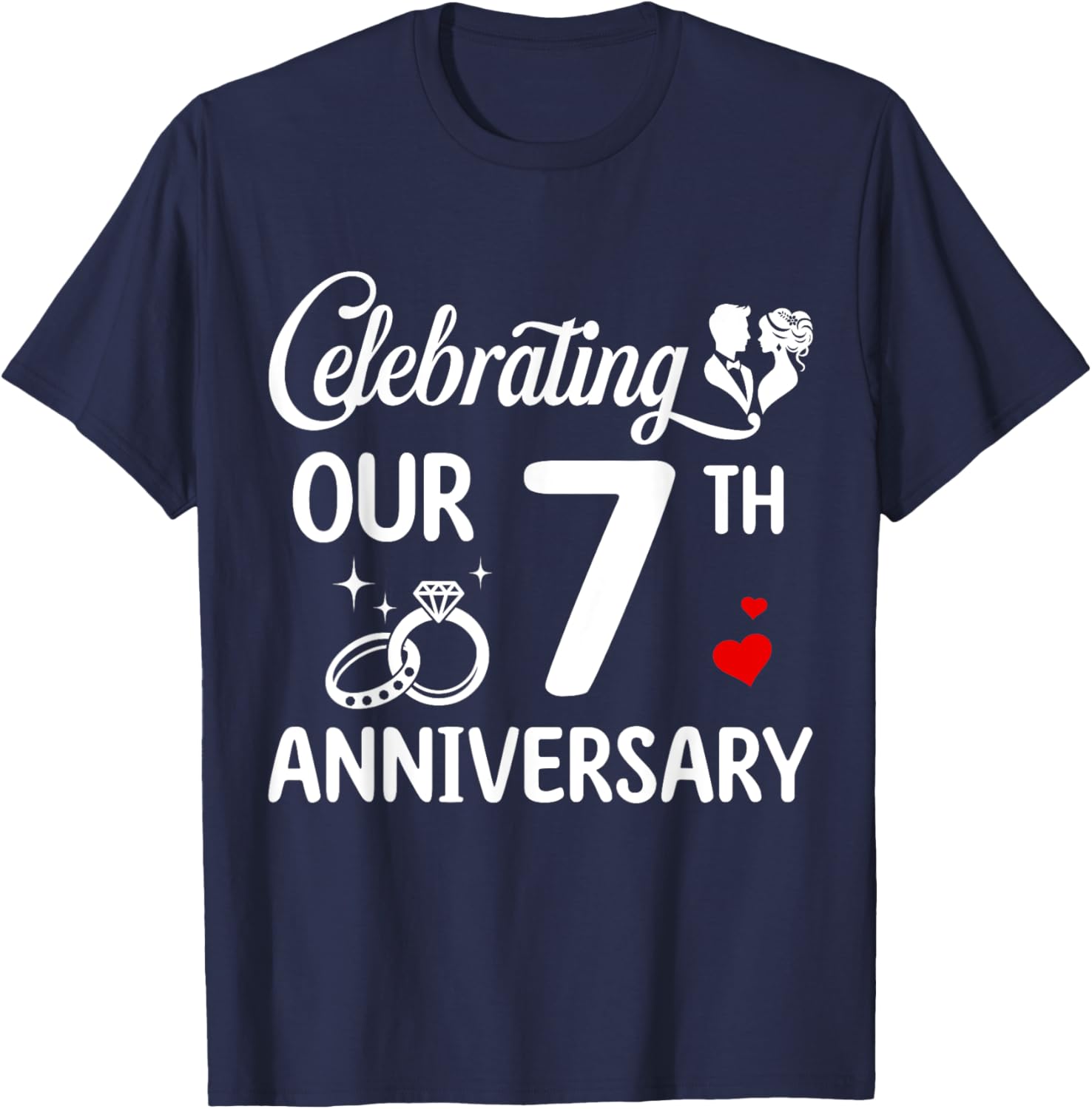 Celebrate 7 Years of Love with Our Anniversary T-Shirt for Couples - 3
