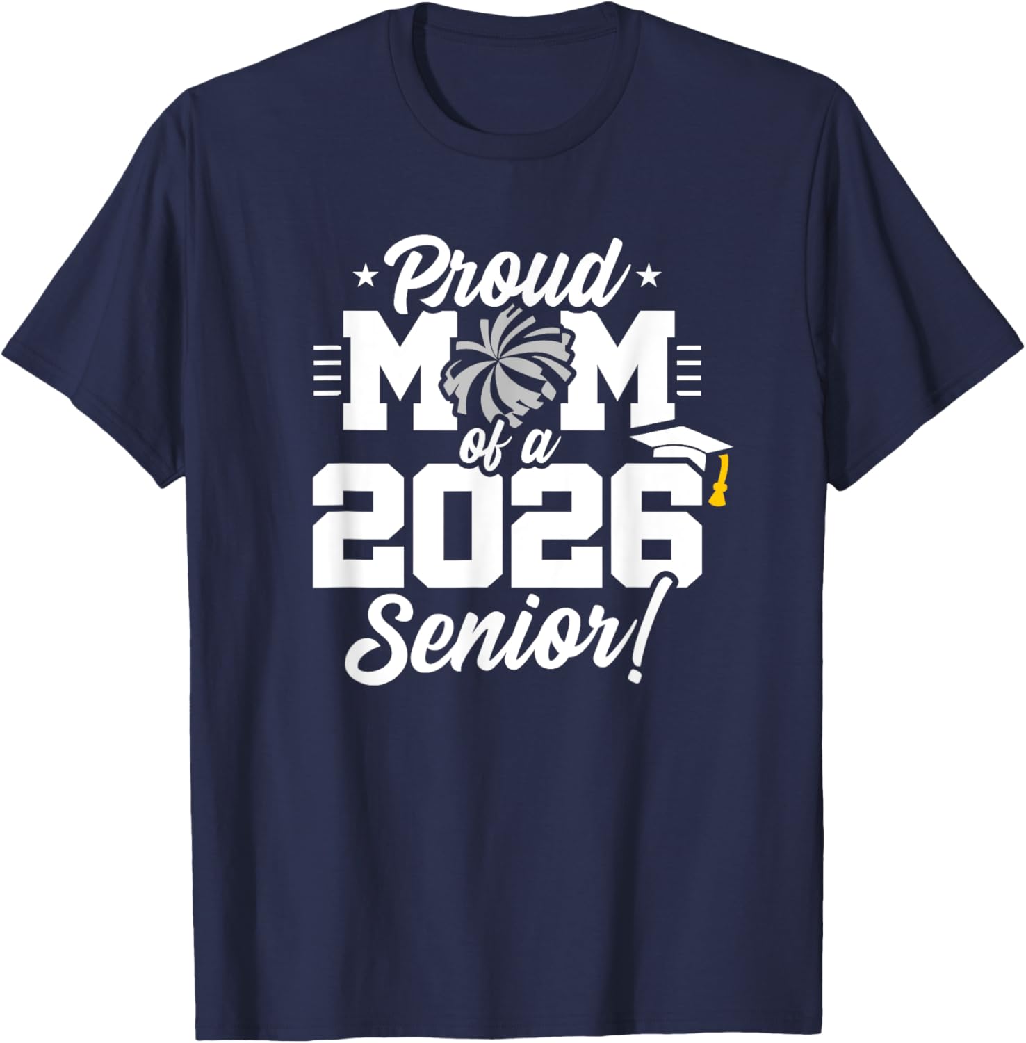 Class of 2026 Senior Cheerleader T-Shirt for Cheer Moms and Fans - 23