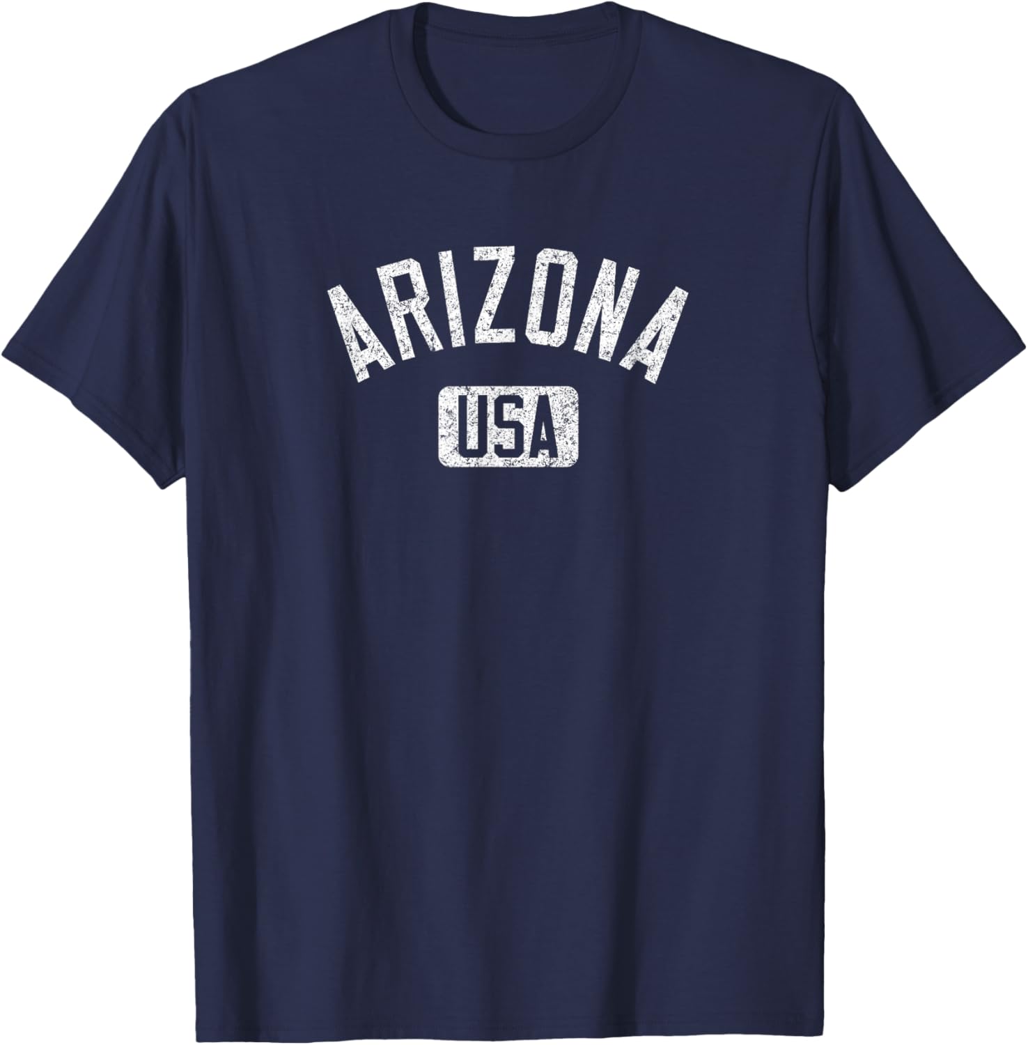 Arizona USA Distressed White Print T-Shirt for Comfortable Casual Style - 20