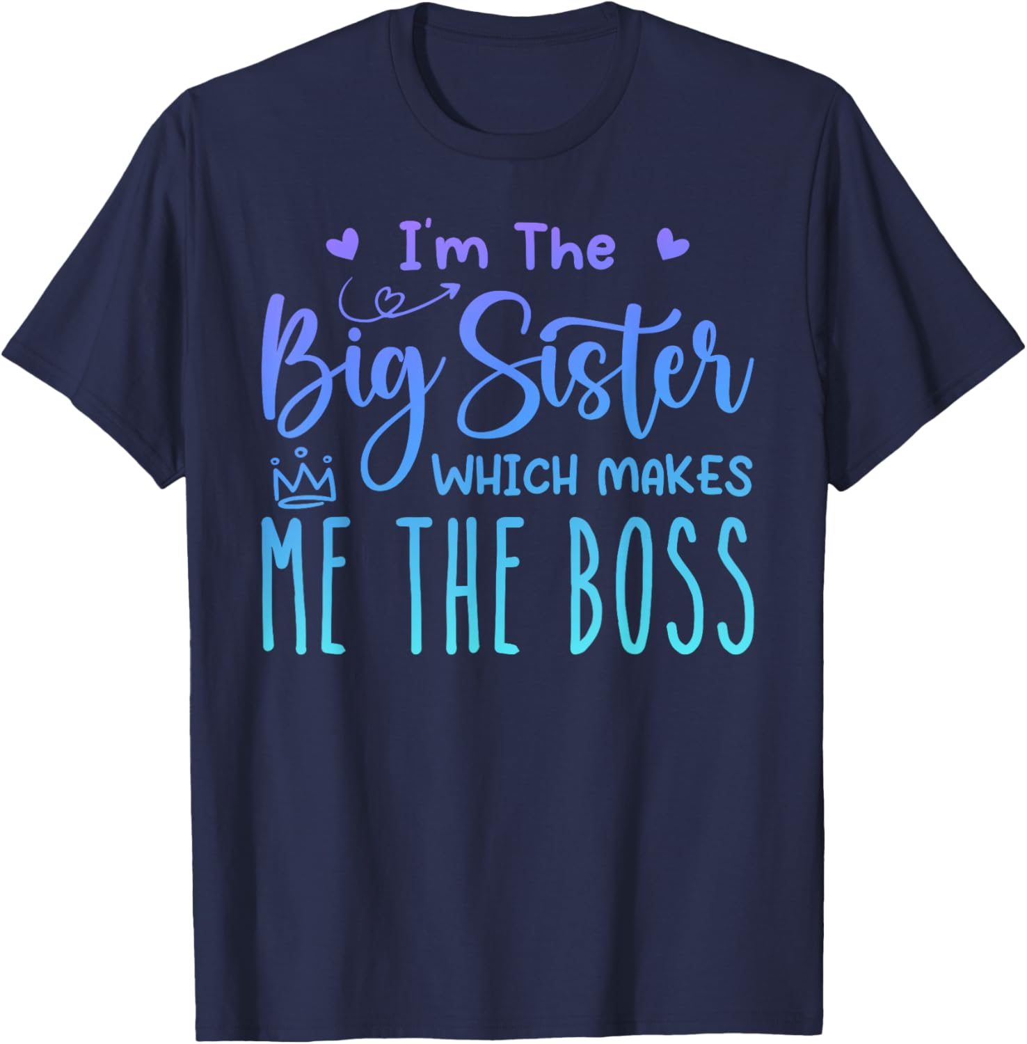 Big Sister Boss Funny Brothers T-Shirt for Sassy Siblings Fun Apparel - 14