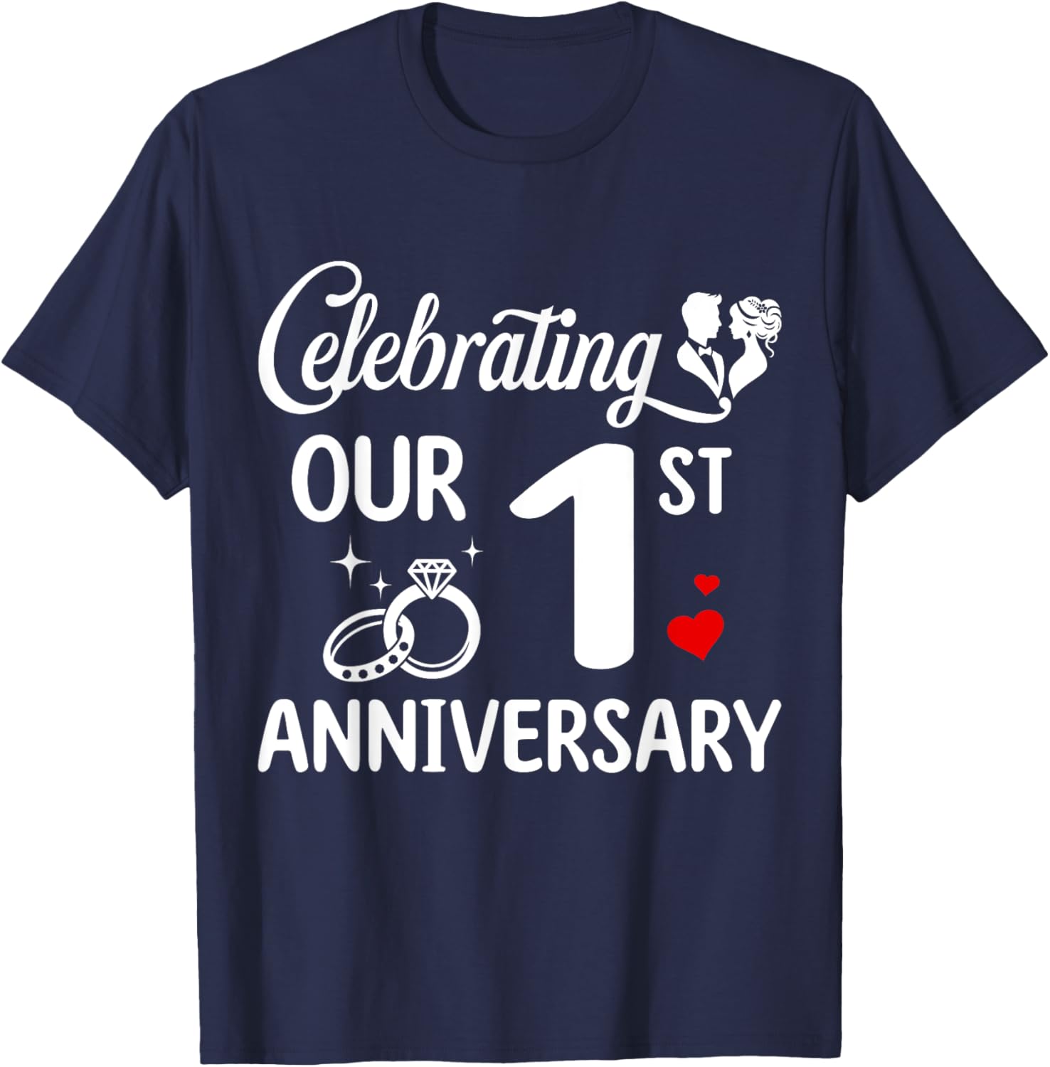 1st Wedding Anniversary T-Shirt for Couples - Celebrate Love in Style - 10