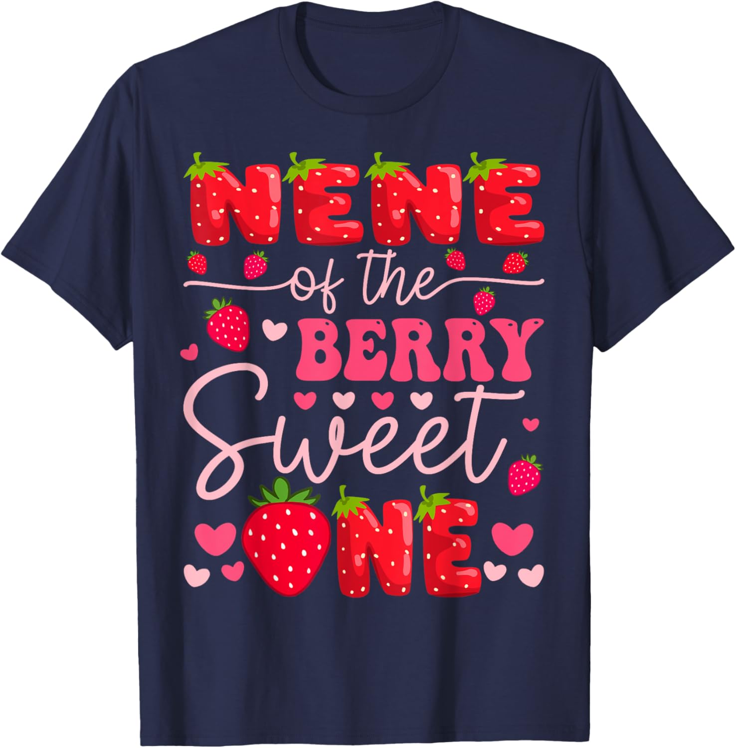 Sweet Strawberry Birthday Girl T-Shirt for 1st Birthday Celebration - 5
