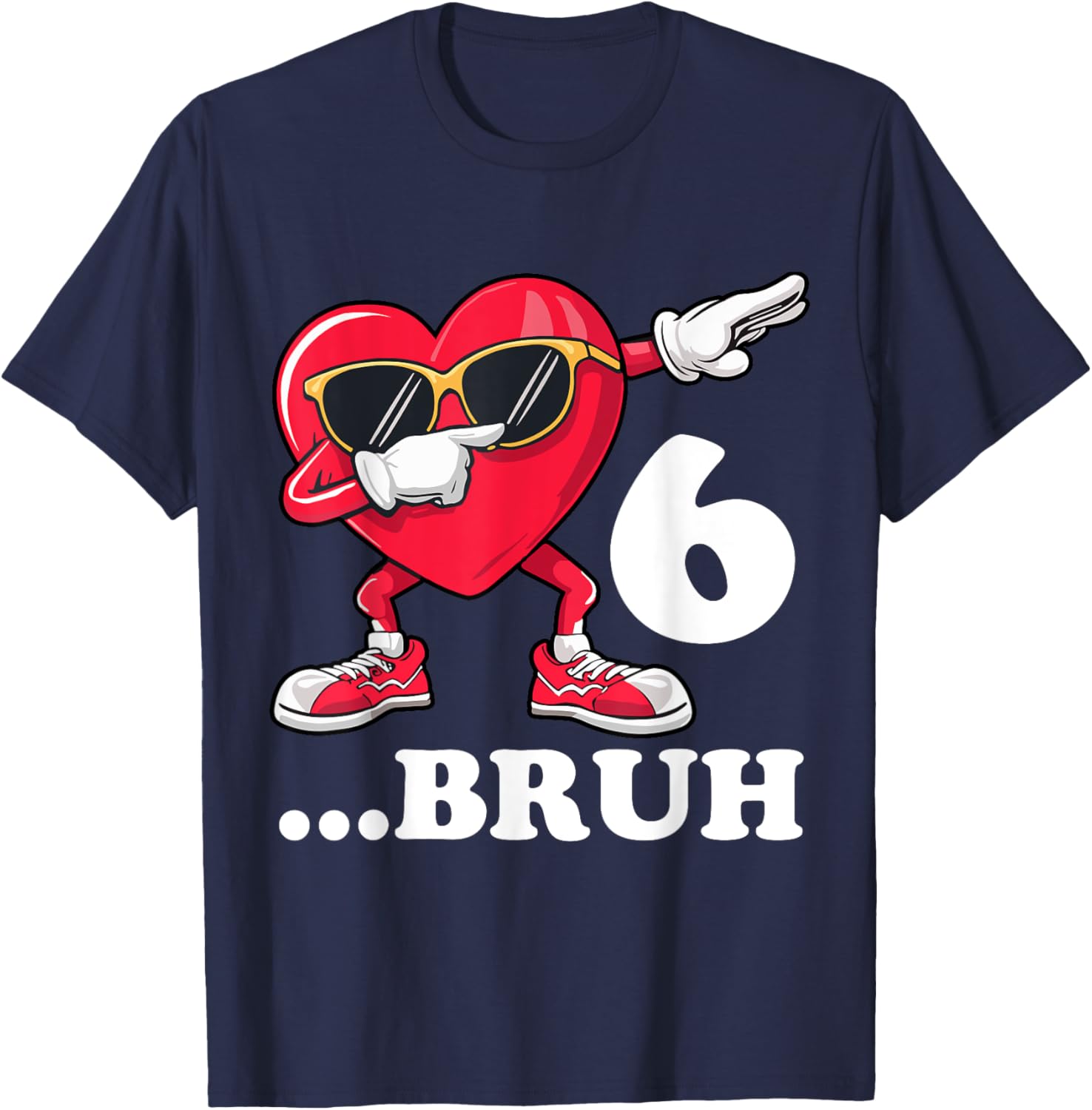 Bruh Dabbing Birthday Boy T-Shirt for 6 Year Old Fun Celebration Gear - 8