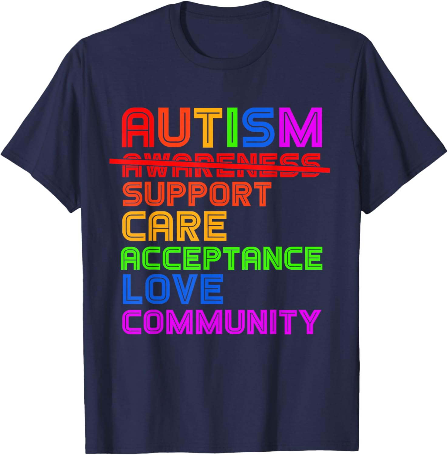 Autism Awareness T-Shirt for Men, Women, and Kids - Support Acceptance - 17