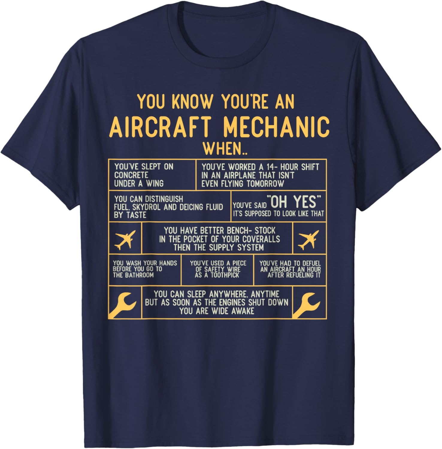 You Know You're An Aircraft Mechanic T-Shirt for Aviation Enthusiasts - 10
