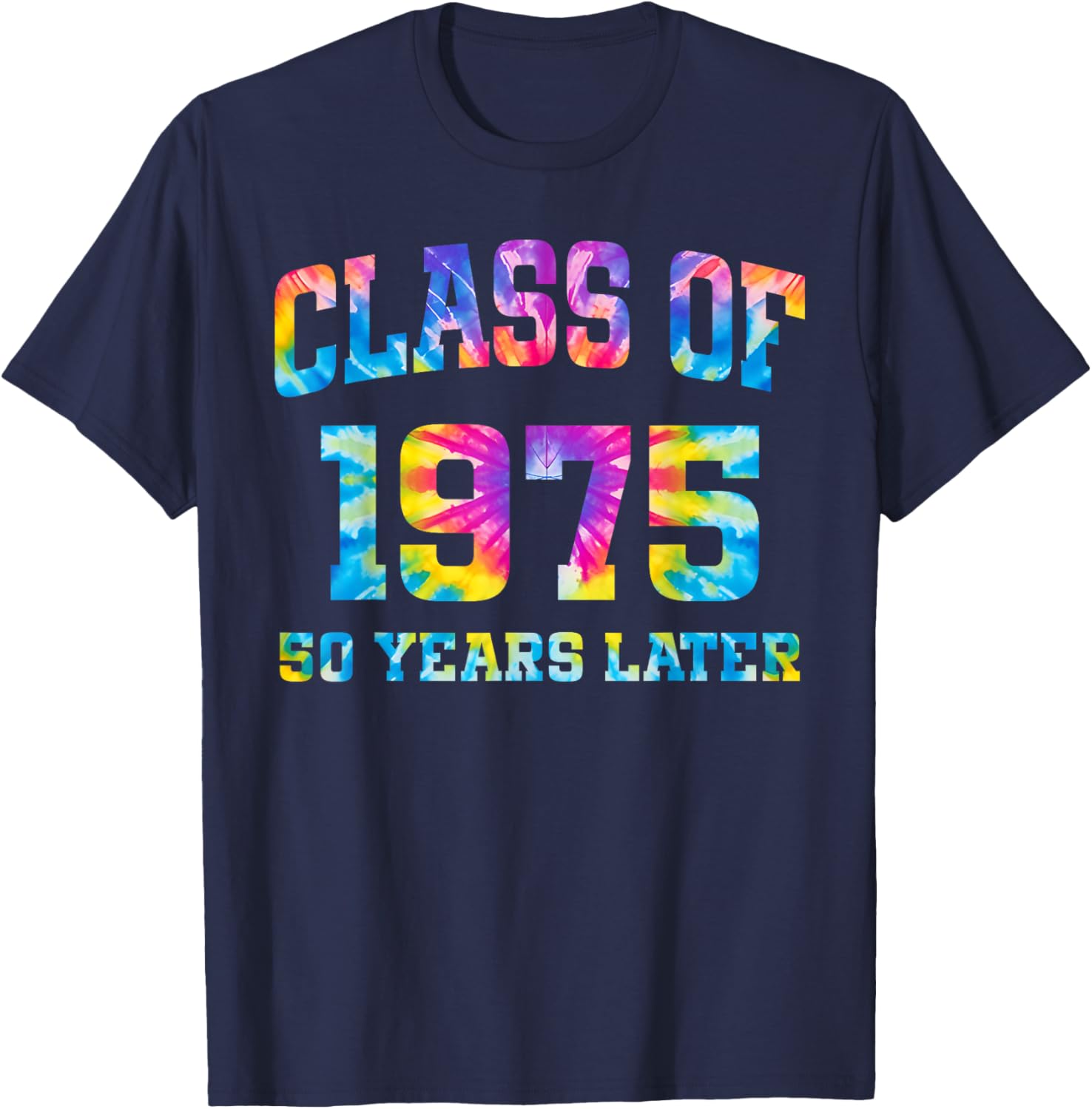 50th Class of 1975 Tie Dye Reunion Alumni T-Shirt for High School Memories - 5