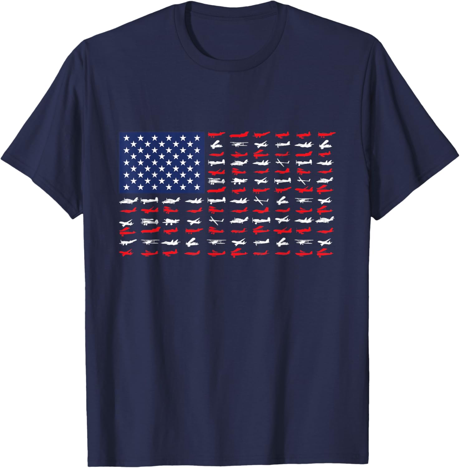 Airplane US Flag Pilot T-Shirt for Aviation Enthusiasts and Travelers - 8