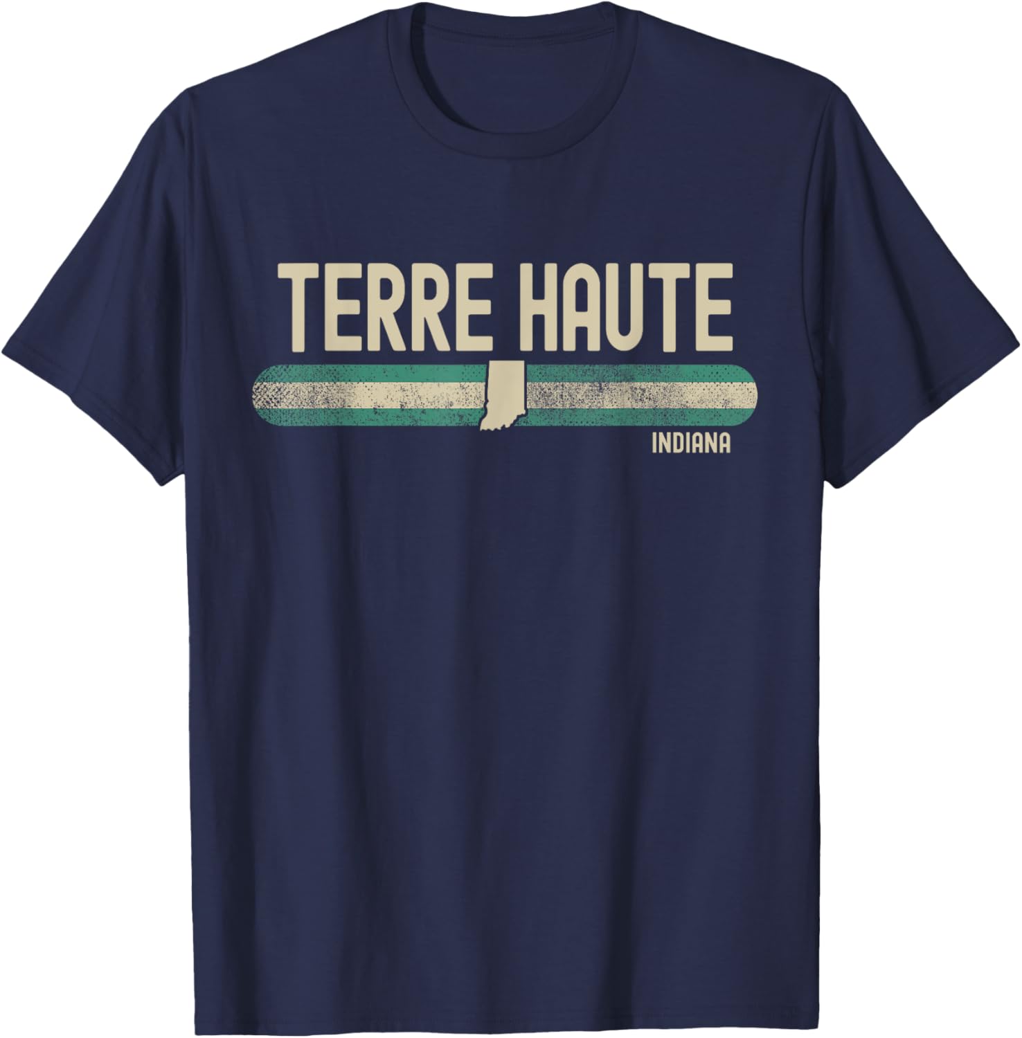 Terre Haute Indiana 80s Style T-Shirt for Travel Lovers and Music Fans - 16
