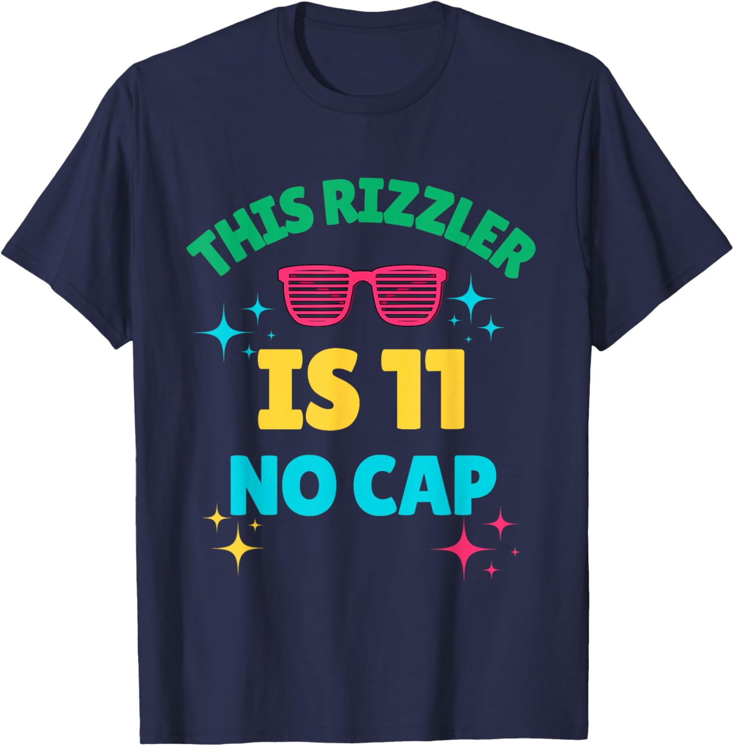Cool 11th Birthday Rizzler T-Shirt Fun Gift for Boys and Girls - 9
