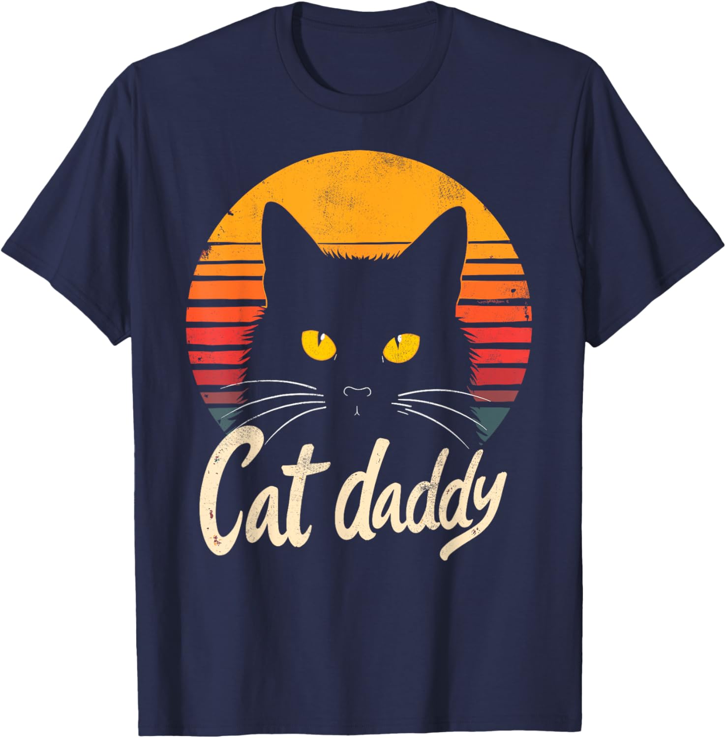 Retro Cat Daddy T-Shirt for Men, Women, and Kids - Vintage Cat Sunglasses Tee - 6