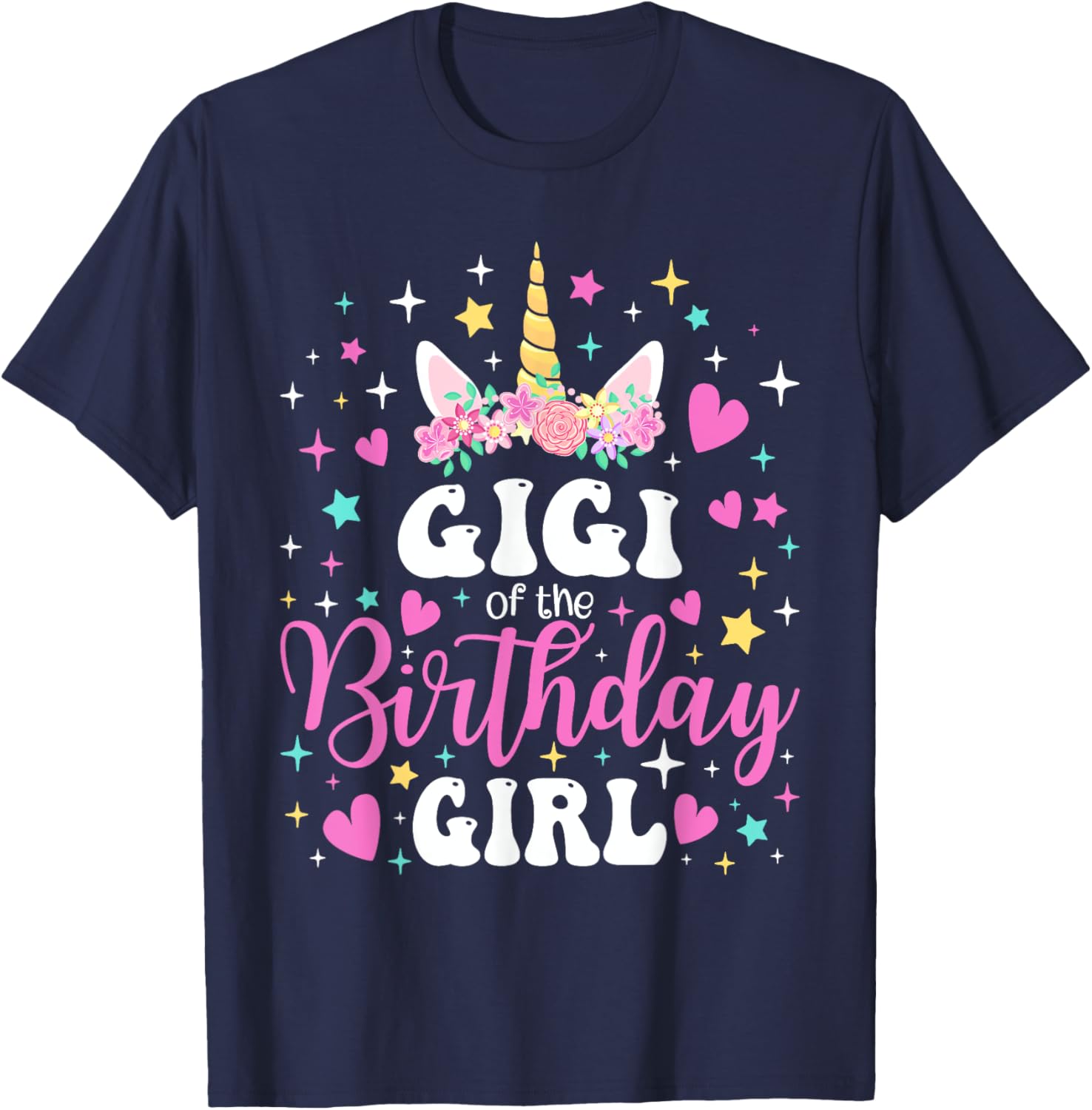 Unicorn Gigi Birthday Girl Family Matching Party Tee for Kids and Adults - 9