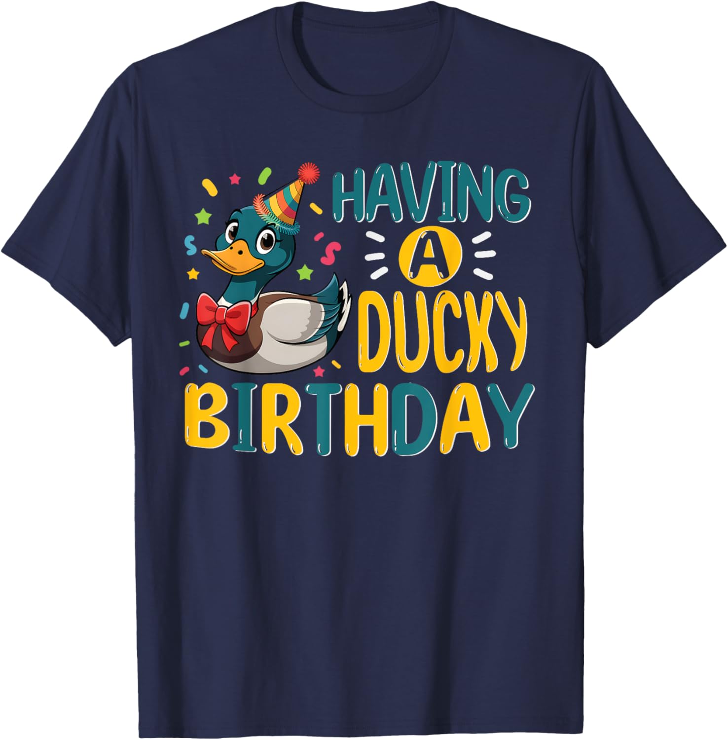 Adorable Kids Ducky Birthday T-Shirt for Boys Fun Mallard Duck Gift - 5
