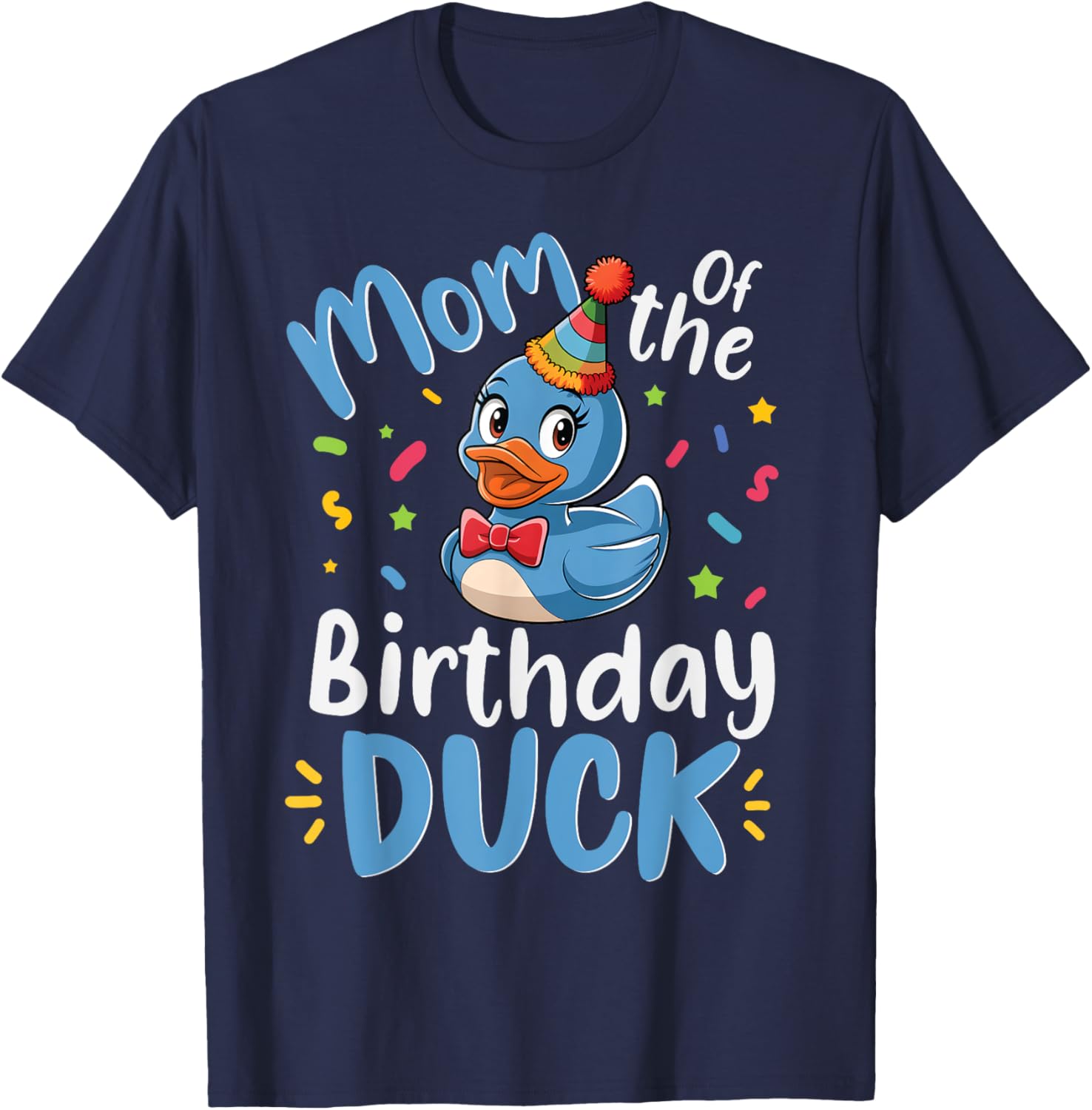 Blue Birthday Duck Family Matching T-Shirt for Mom and Kids - 15