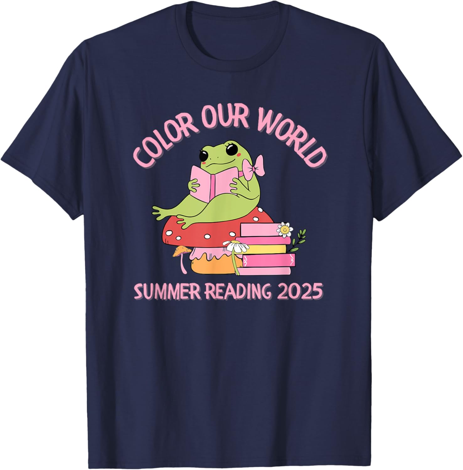 Color Our World Summer 2025 Frog T-Shirt for Kids - Fun Reading Program Apparel - 7