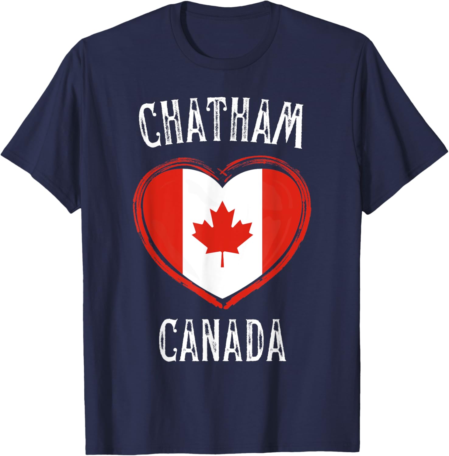 Canada Flag Heart Chatham City T-Shirt for Proud Canadians - 2