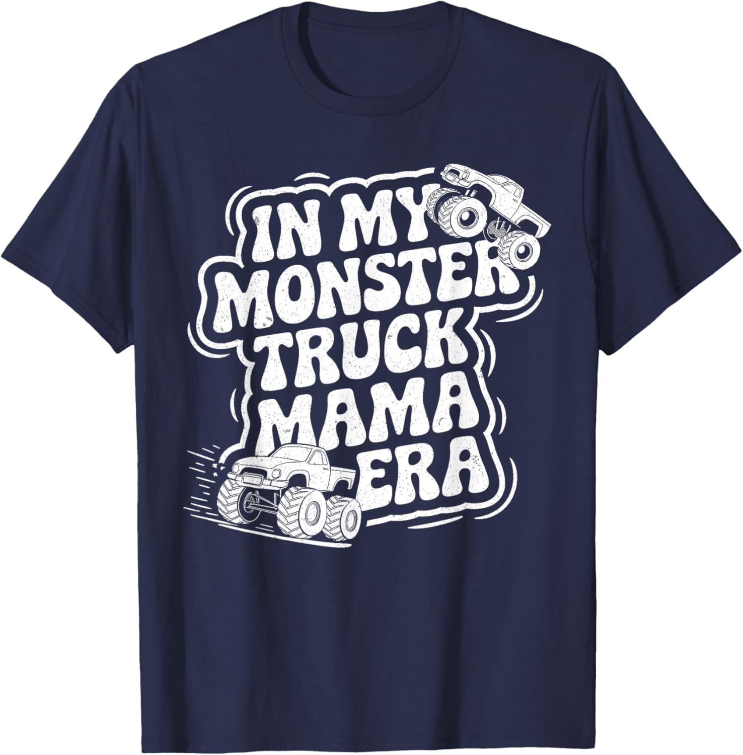 Groovy Monster Truck Mama Era T-Shirt for Fun Loving Moms on Mother's Day - 7