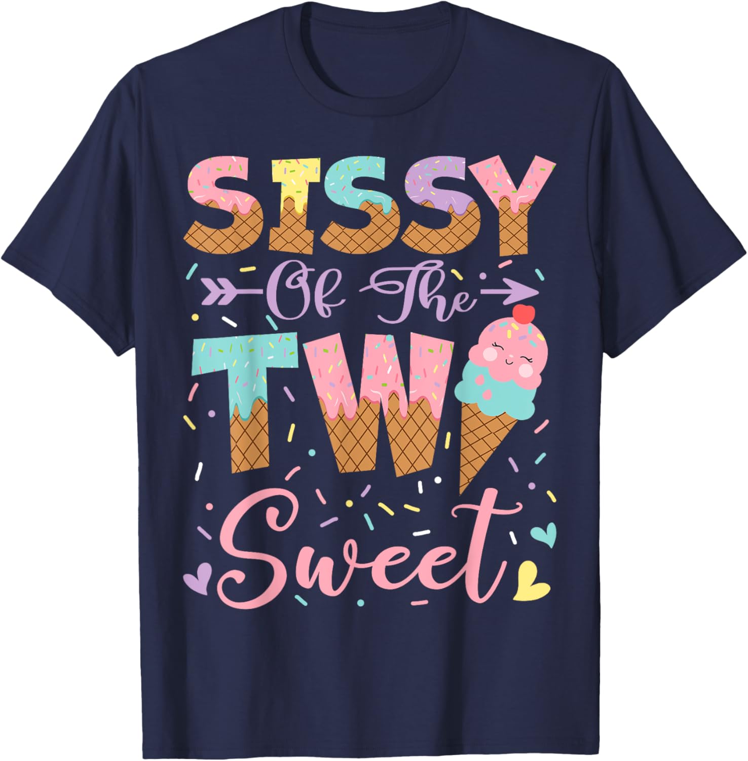 Sweet 2nd Birthday Summer Ice Cream T-Shirt for Girls – Fun & Cute Design - 15