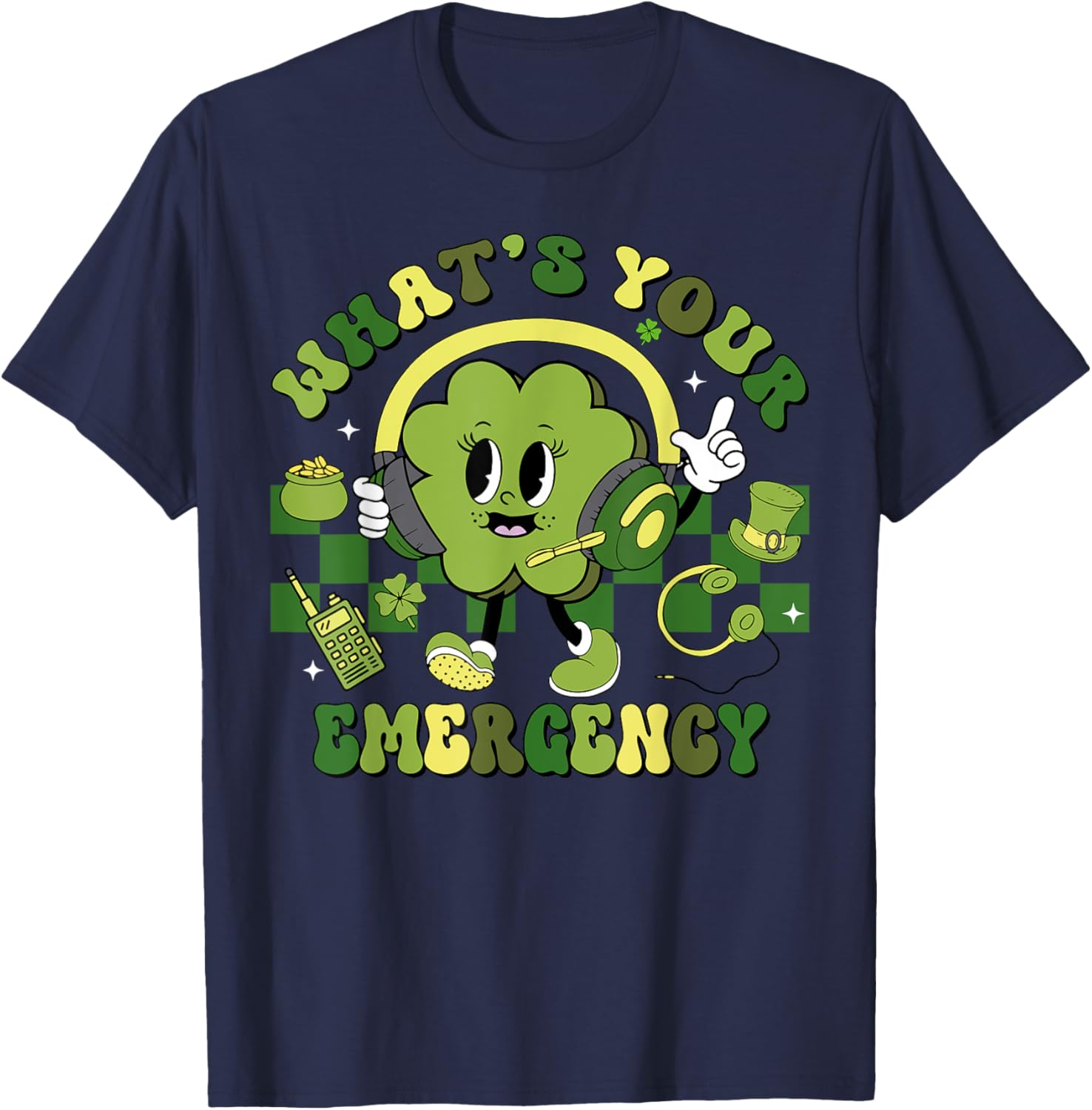 Shamrock Emergency Dispatcher St Patrick's Day T-Shirt for Fun Celebrations - 7