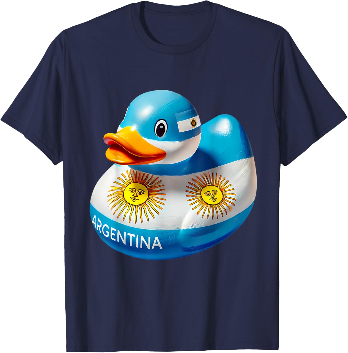 Argentina Rubber Duck Flag T-Shirt Cute Ducky Design for Fans - 1