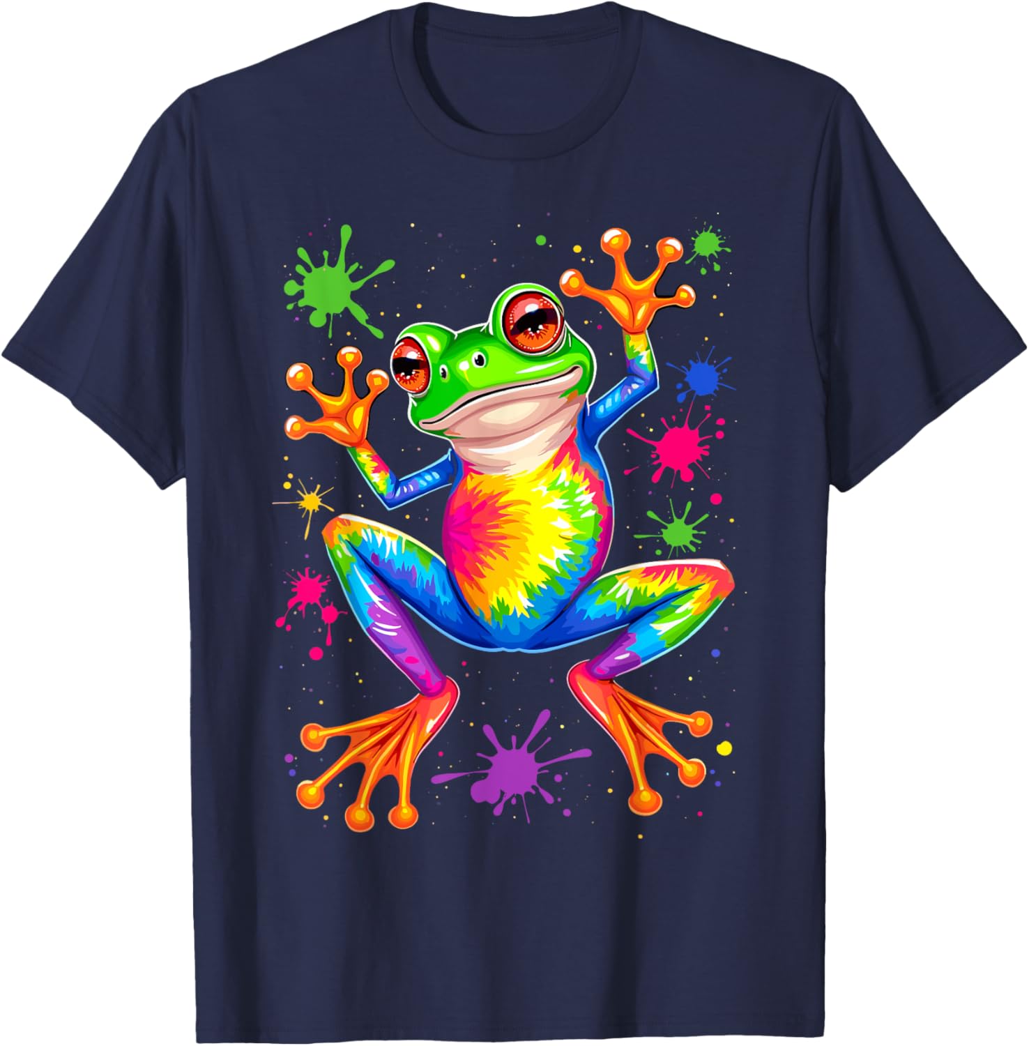 Cool Frog Tie Dye T-Shirt for Unique Style and Comfort - Fun Apparel - 7