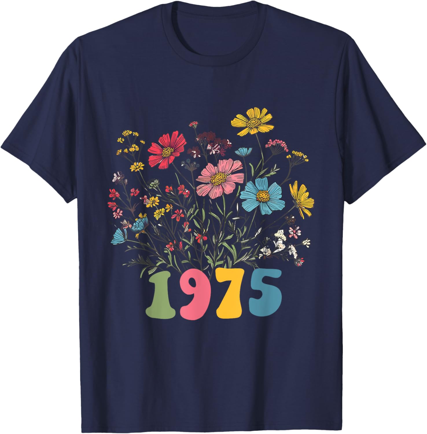 Wildflower 1975 50th Birthday T-Shirt for Women – Celebrate with Style! - 4