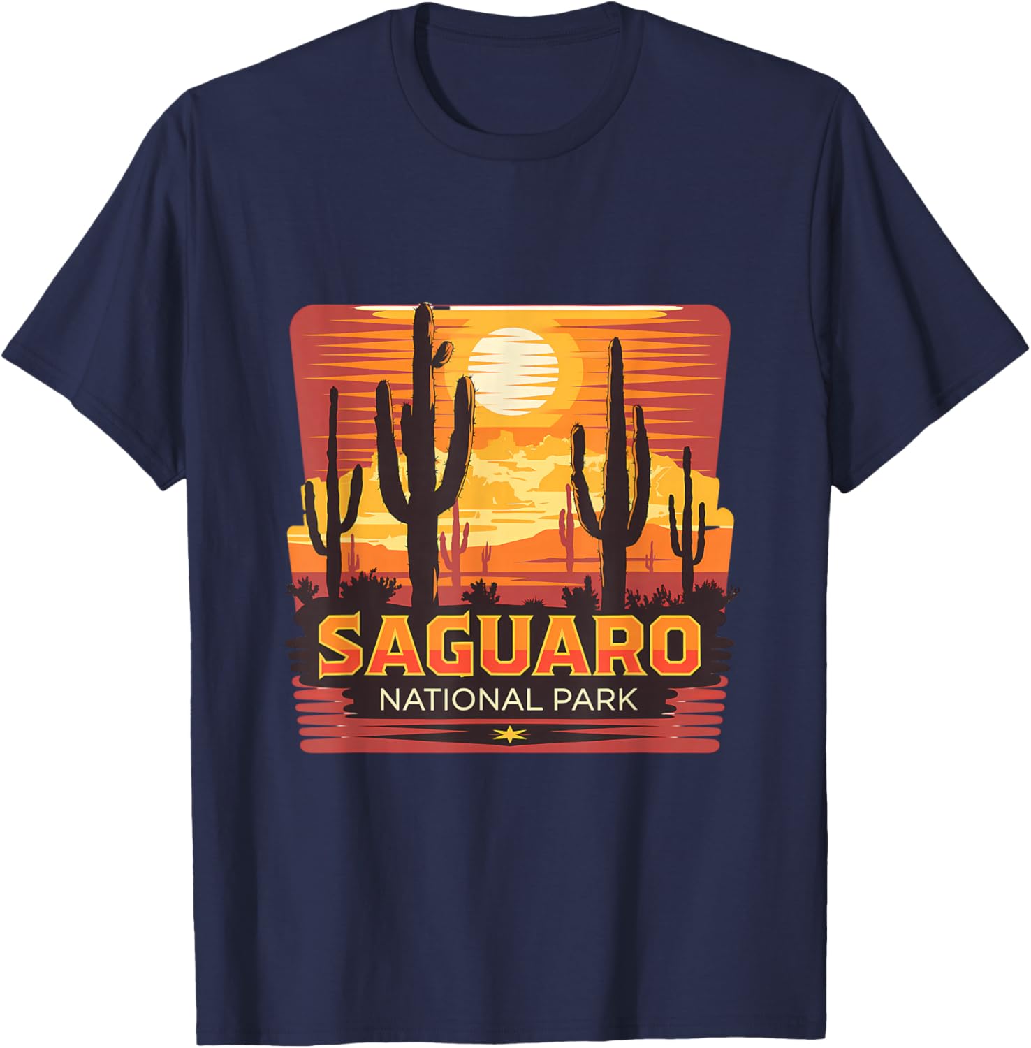 Saguaro National Park Desert Sun Scene T-Shirt for Nature Lovers - 21