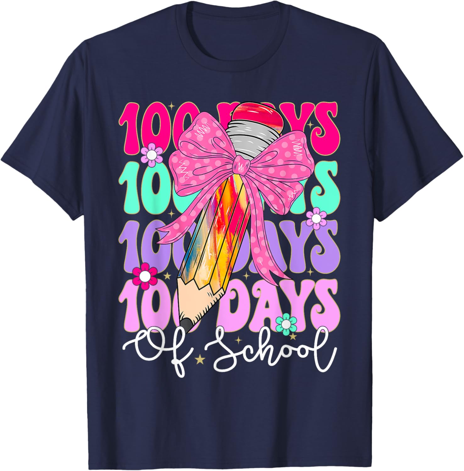 100 Days of School T-Shirt for Girls Fun Teacher Appreciation Gift - 2