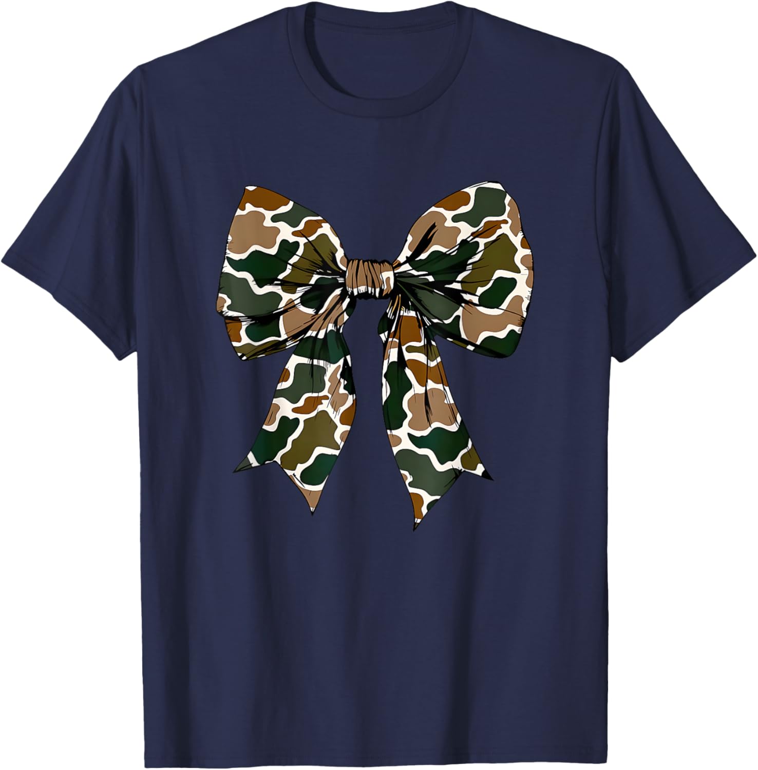 Camo Bow Coquette Duck Hunting T-Shirt for Stylish Outdoor Enthusiasts - 14
