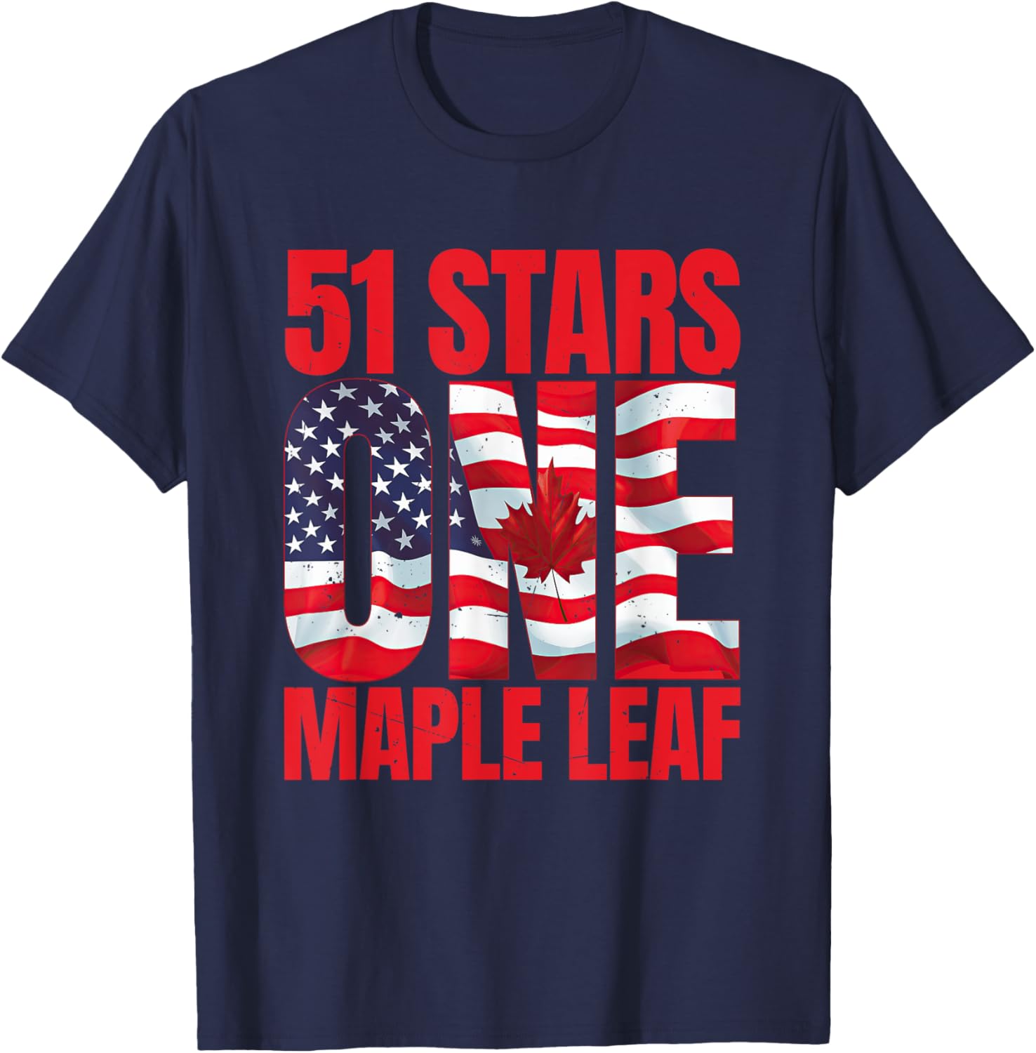 51 Stars One Maple Leaf T-Shirt for Satire and Joke Lovers - 5