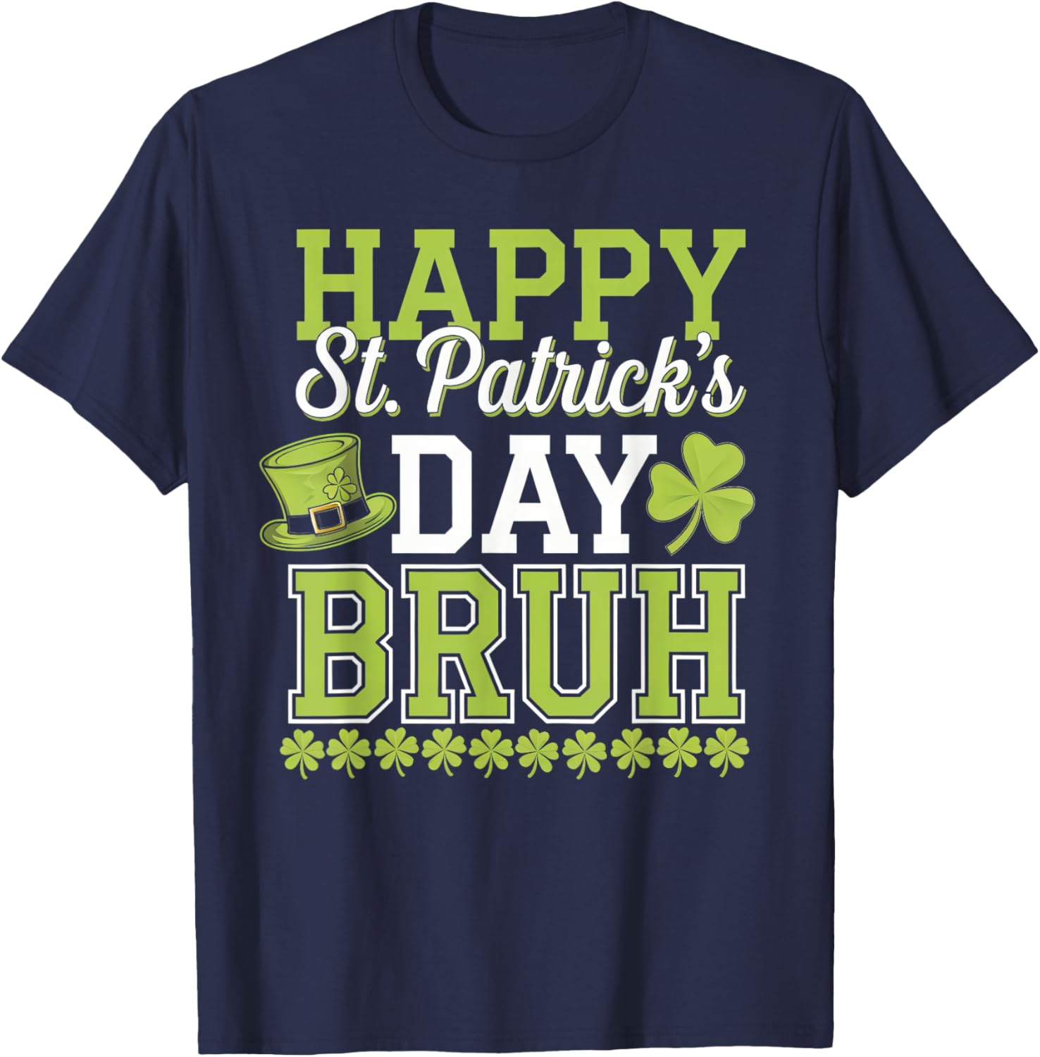 Bruh St Patricks Day T-Shirt for Boys and Teens Fun Green Tee - 17