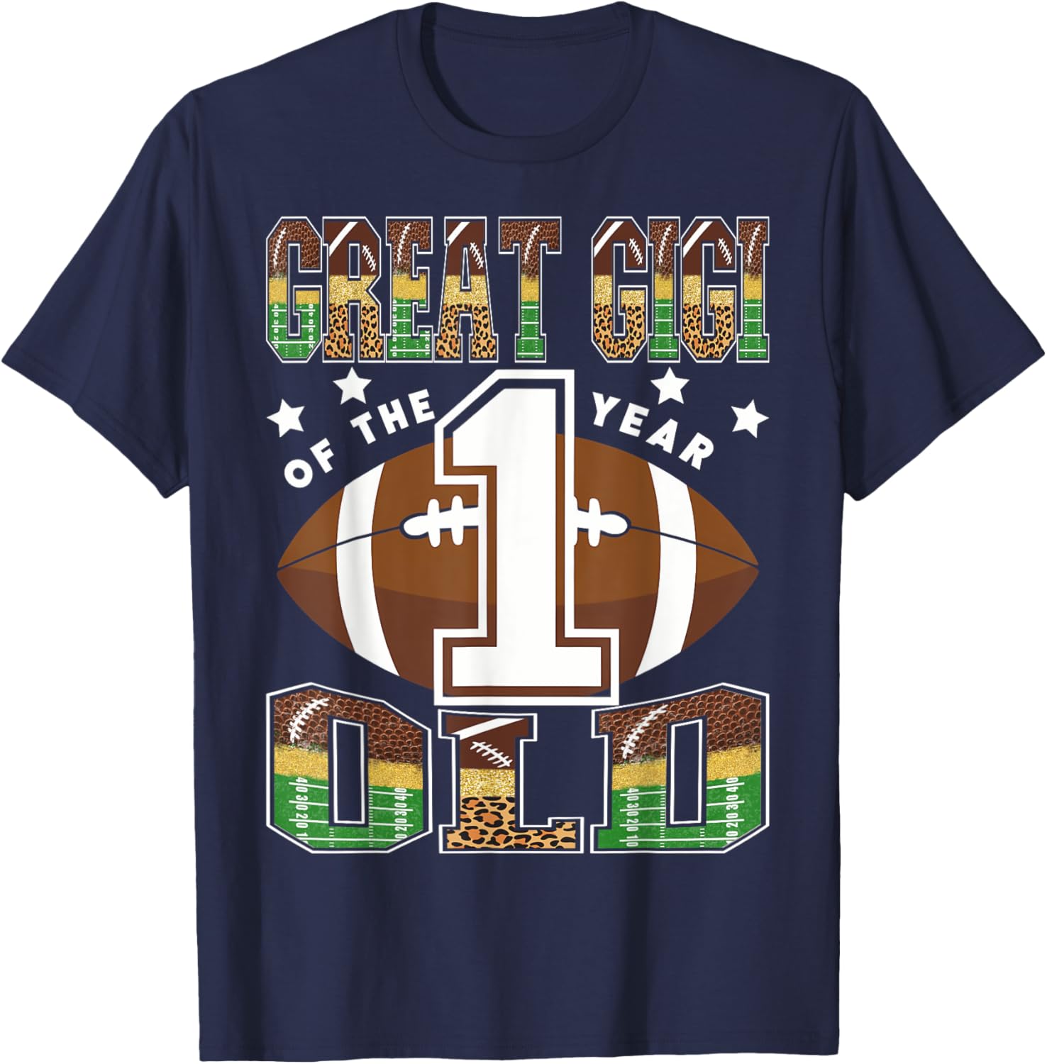 Celebrate Your Little Star with the Great Gigi 1st Birthday Football T-Shirt - 11