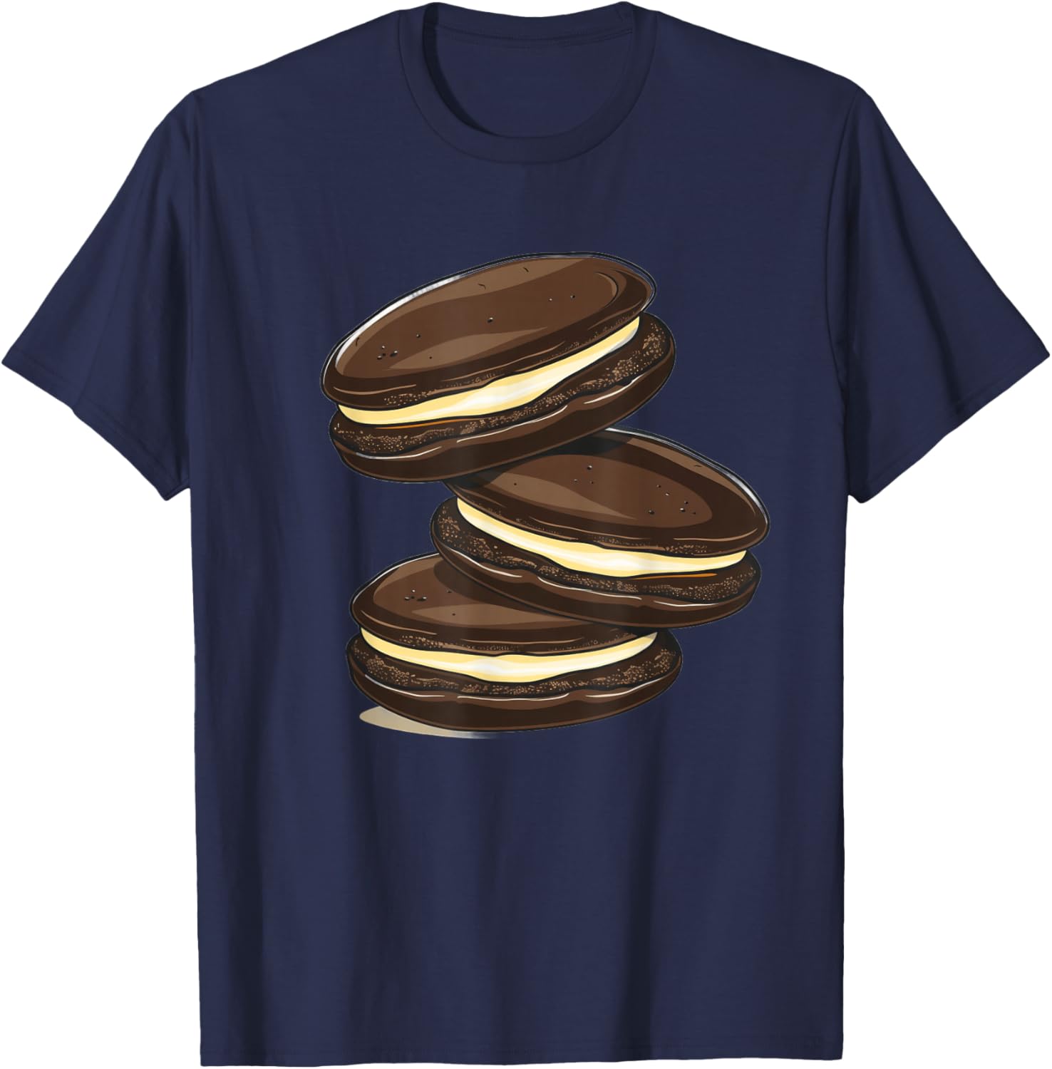 Bold Outline Whoopie Pies T-Shirt for Fun Food Lovers Clothing - 13