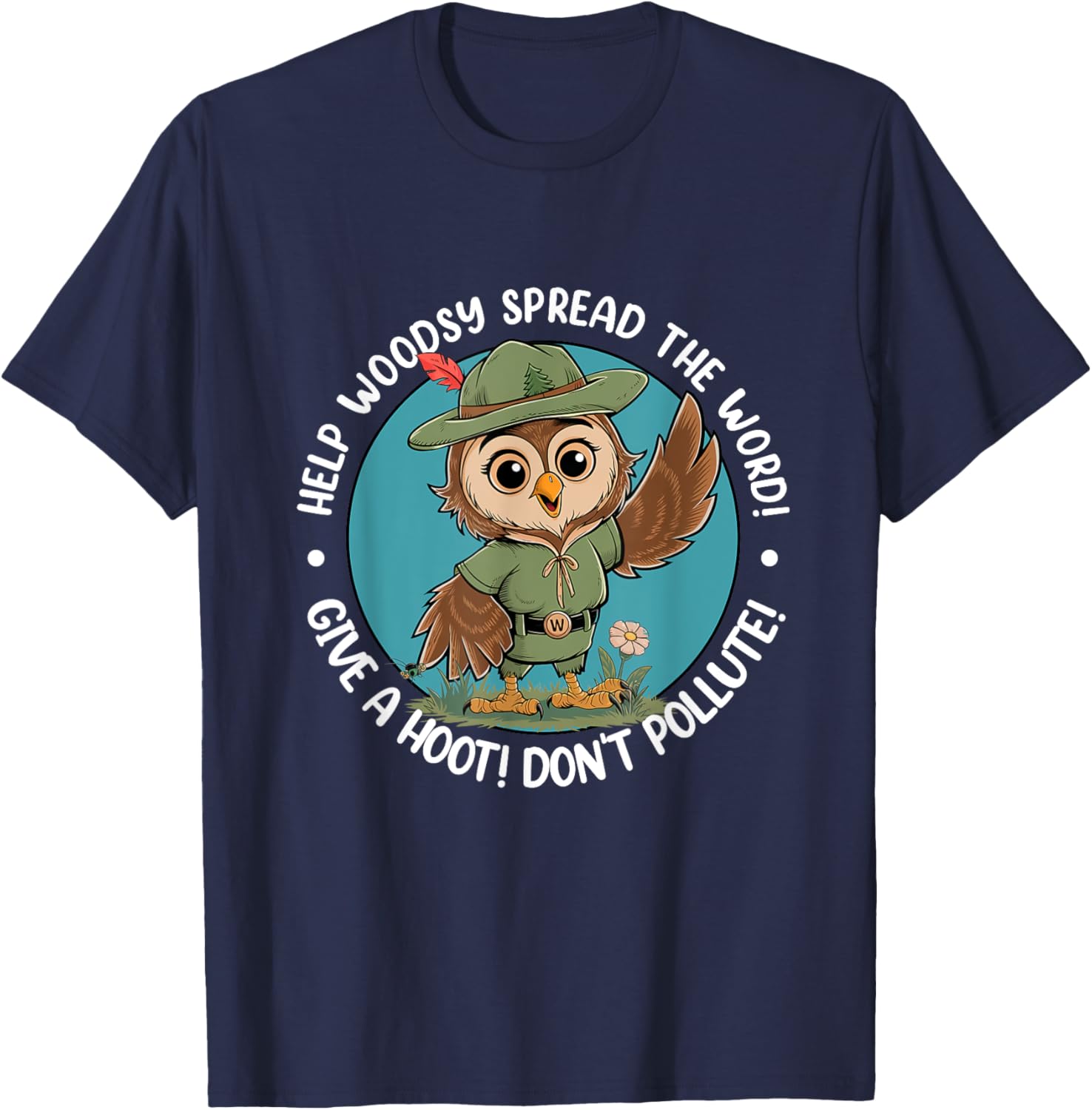 Woodsy Owl Give A Hoot Don't Pollute Vintage Retro T-Shirt for Nature Lovers - 19