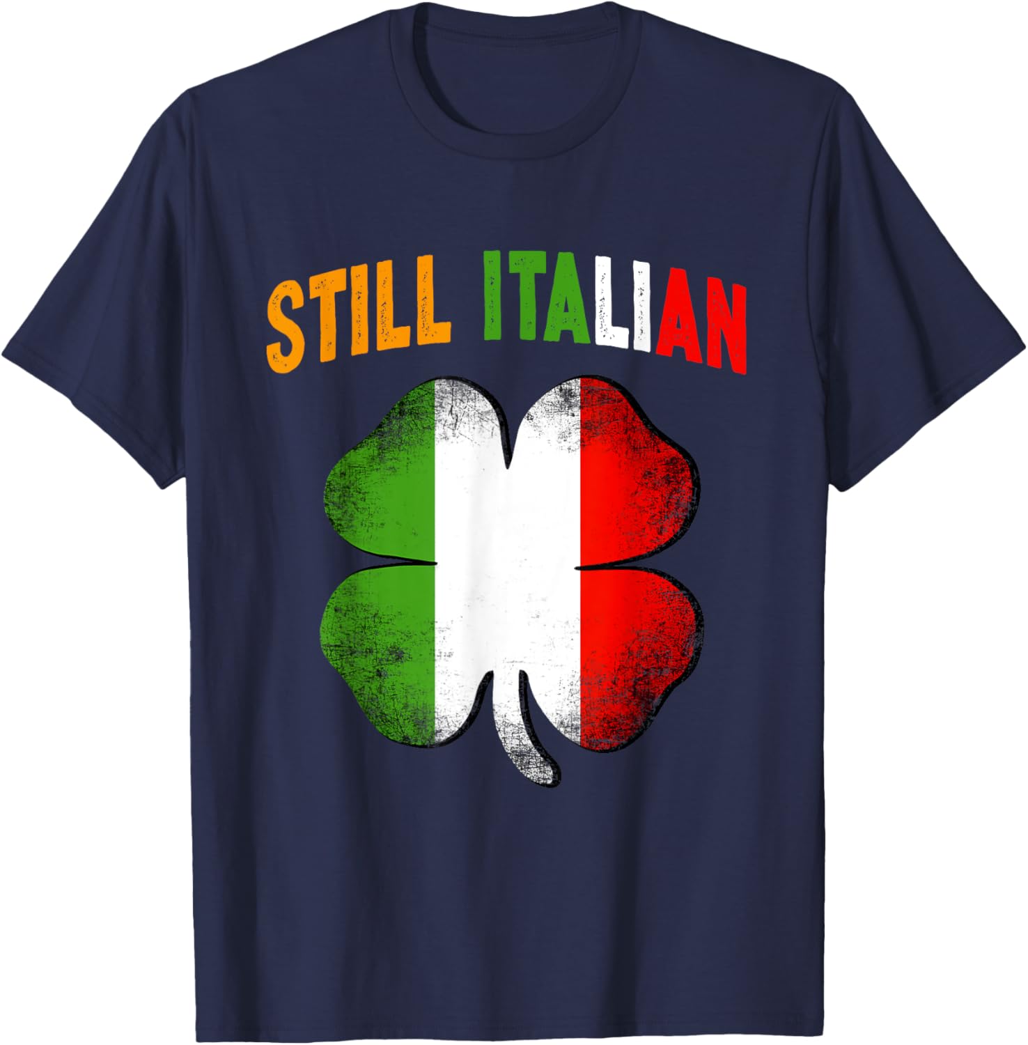 Still Italian Shamrock St Patrick's Day T-Shirt Clover Italy Flag Design - 6