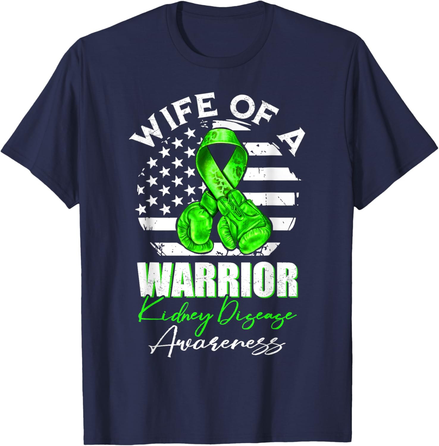 Wife of a Warrior Kidney Disease Awareness T-Shirt for Supportive Spouses - 5