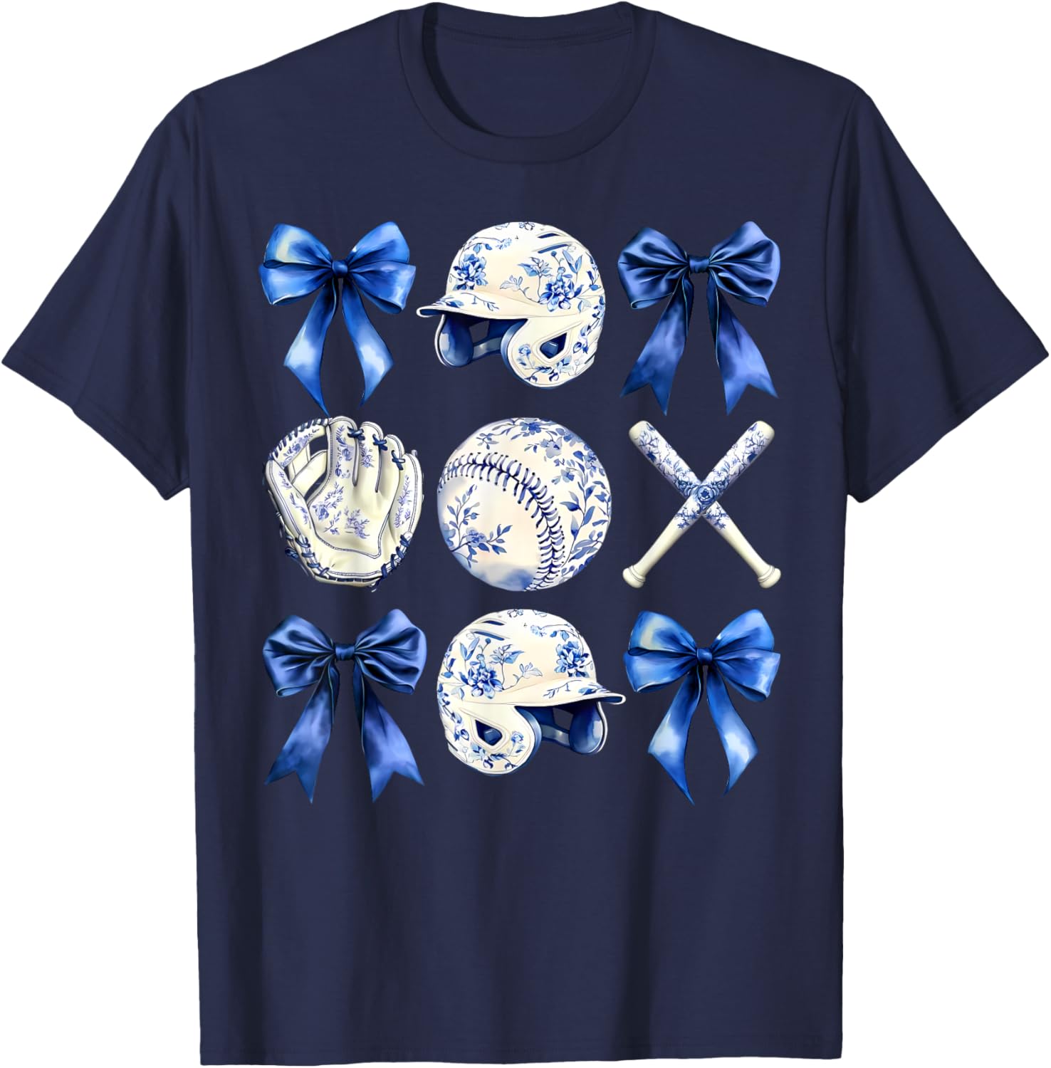 Charming Baseball Mama Bow T-Shirt Perfect for Mother's Day Gifts - 5