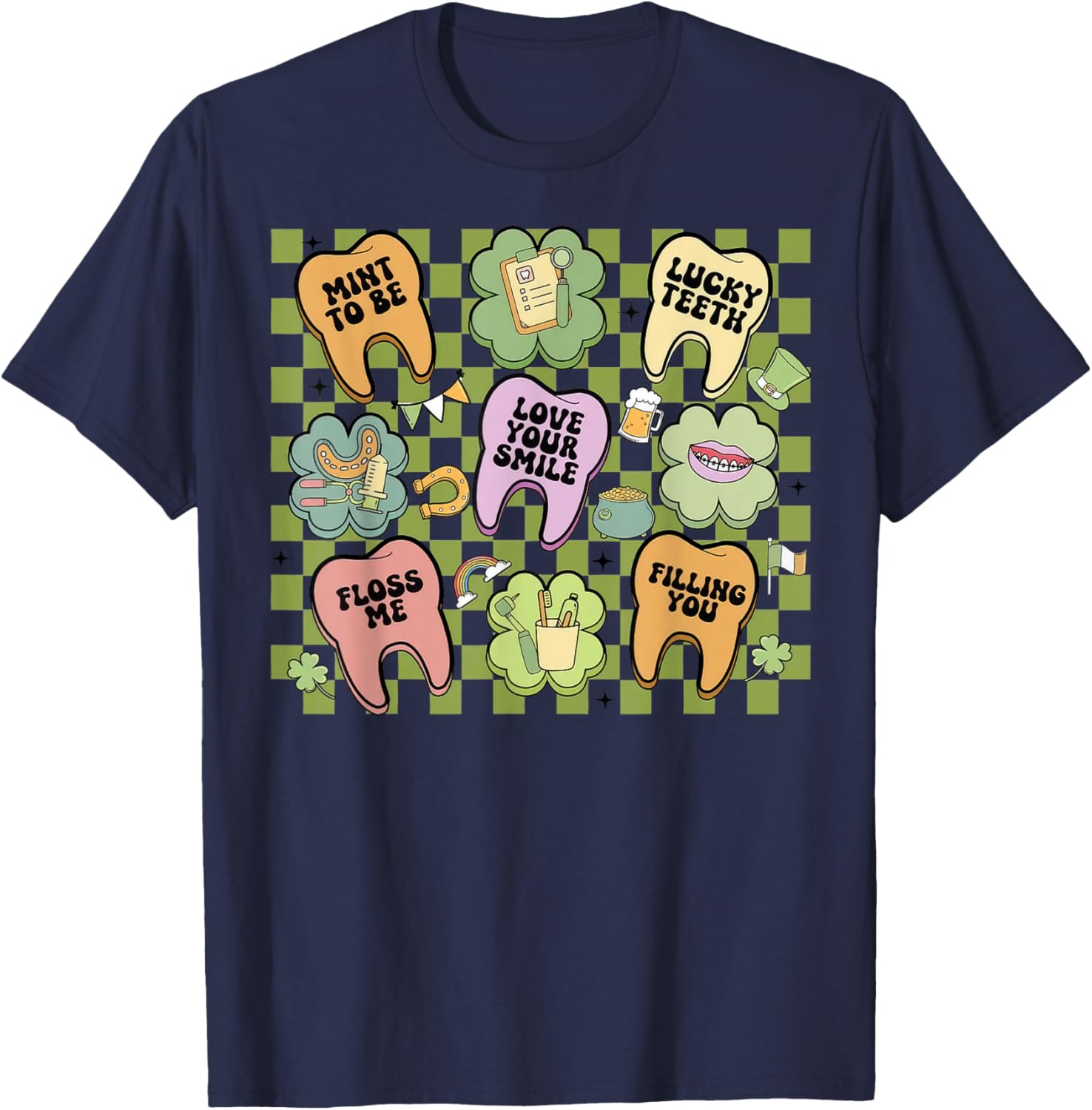 Retro Irish Dentist T-Shirt for St Patrick's Day Dental Squad Fun - 8