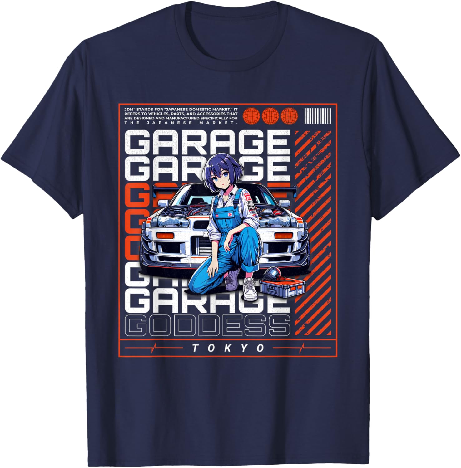 JDM Tokyo Drift Race Car Tuning Retro Vintage Graphic T-Shirt - 5