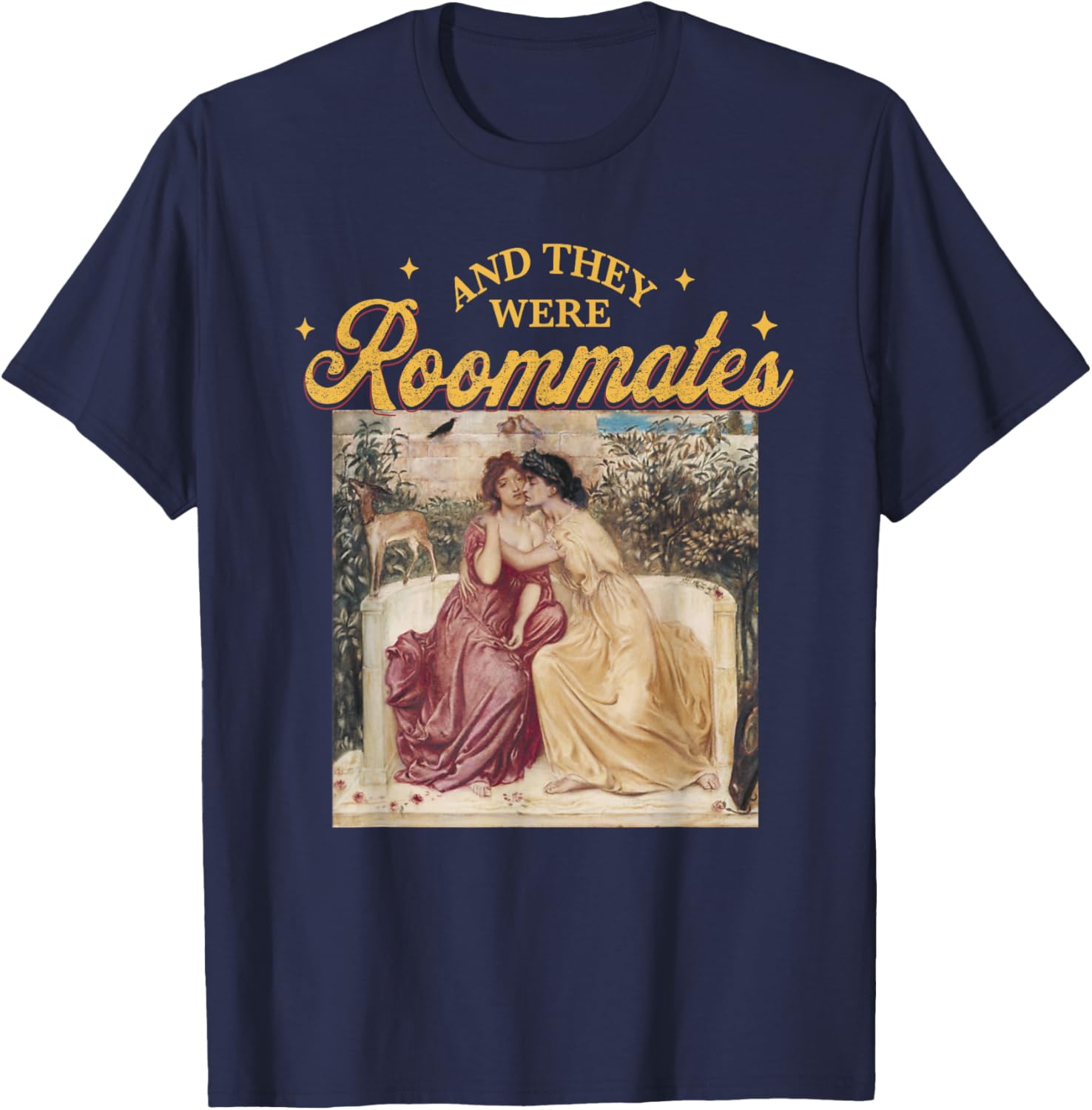 Vintage And They Were Roommates Lesbian Pride Month T-Shirt for All - 18