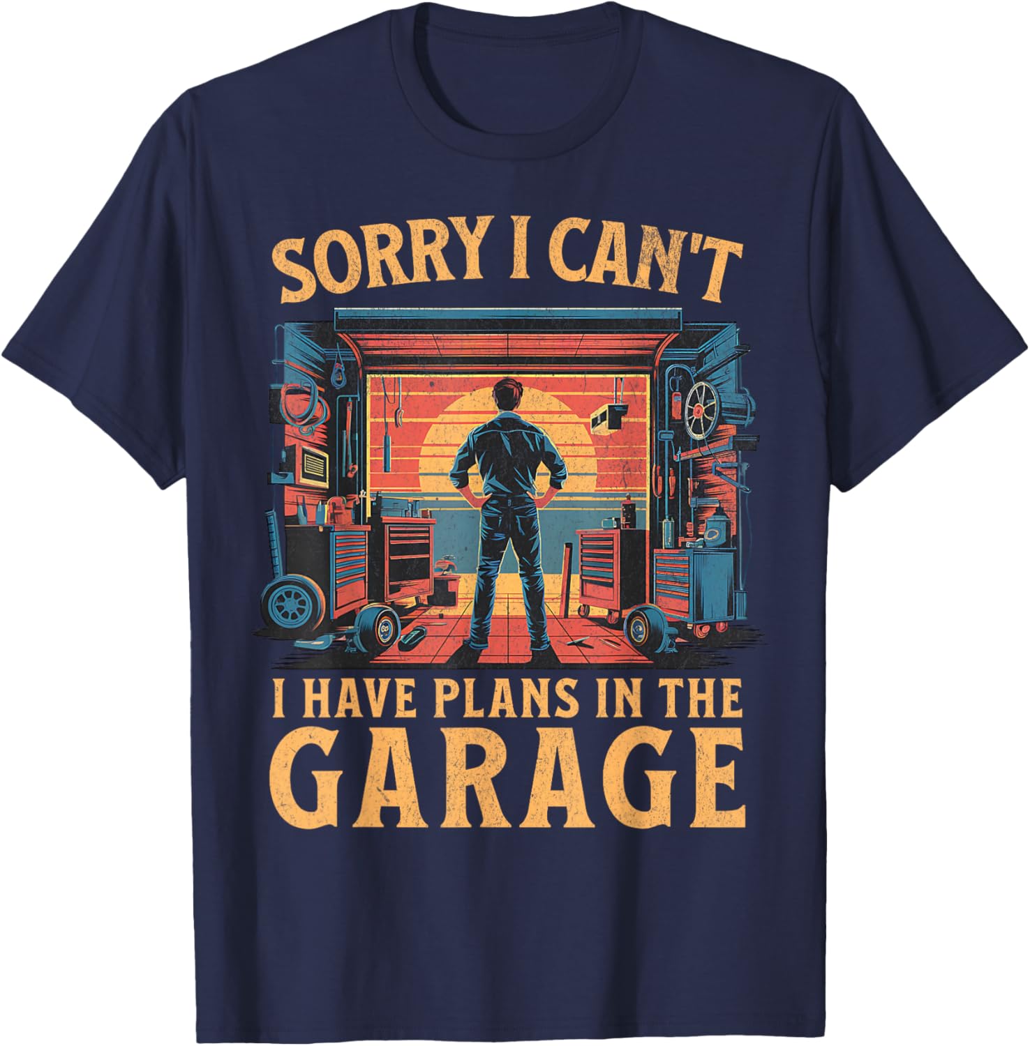 Funny Garage Plans Dad Car Mechanic T-Shirt for Father's Day Gifts - 11