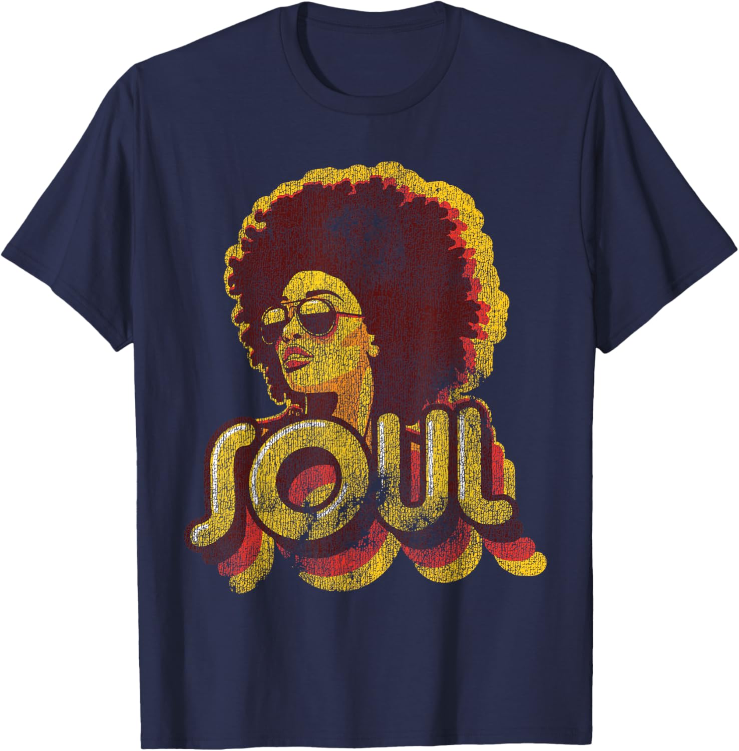Retro 70s Funk Afro Soul T-Shirt for Vintage Style Lovers - 14