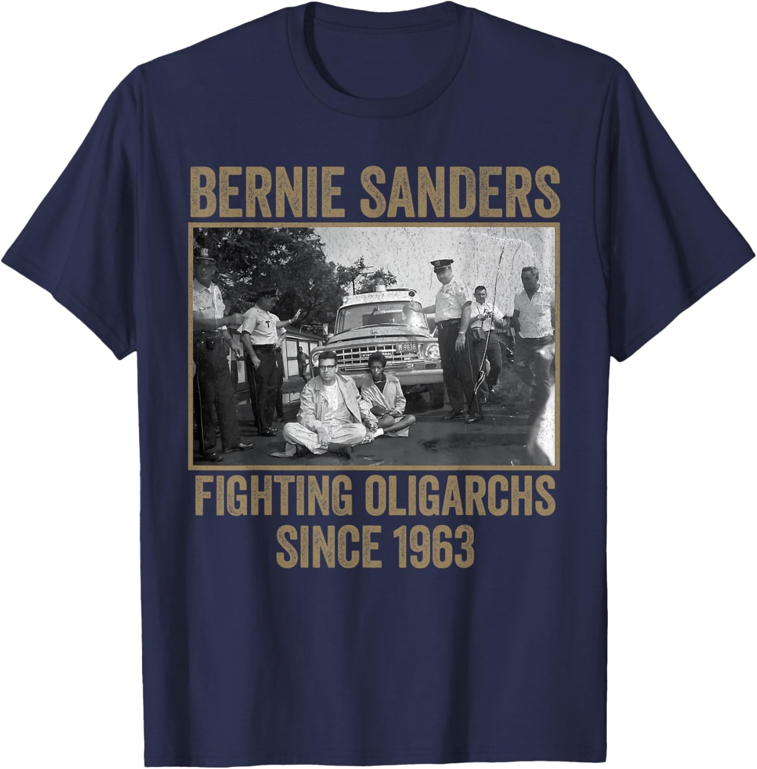 Bernie Fighting Oligarchs Protest T-Shirt for Activists and Supporters - 10