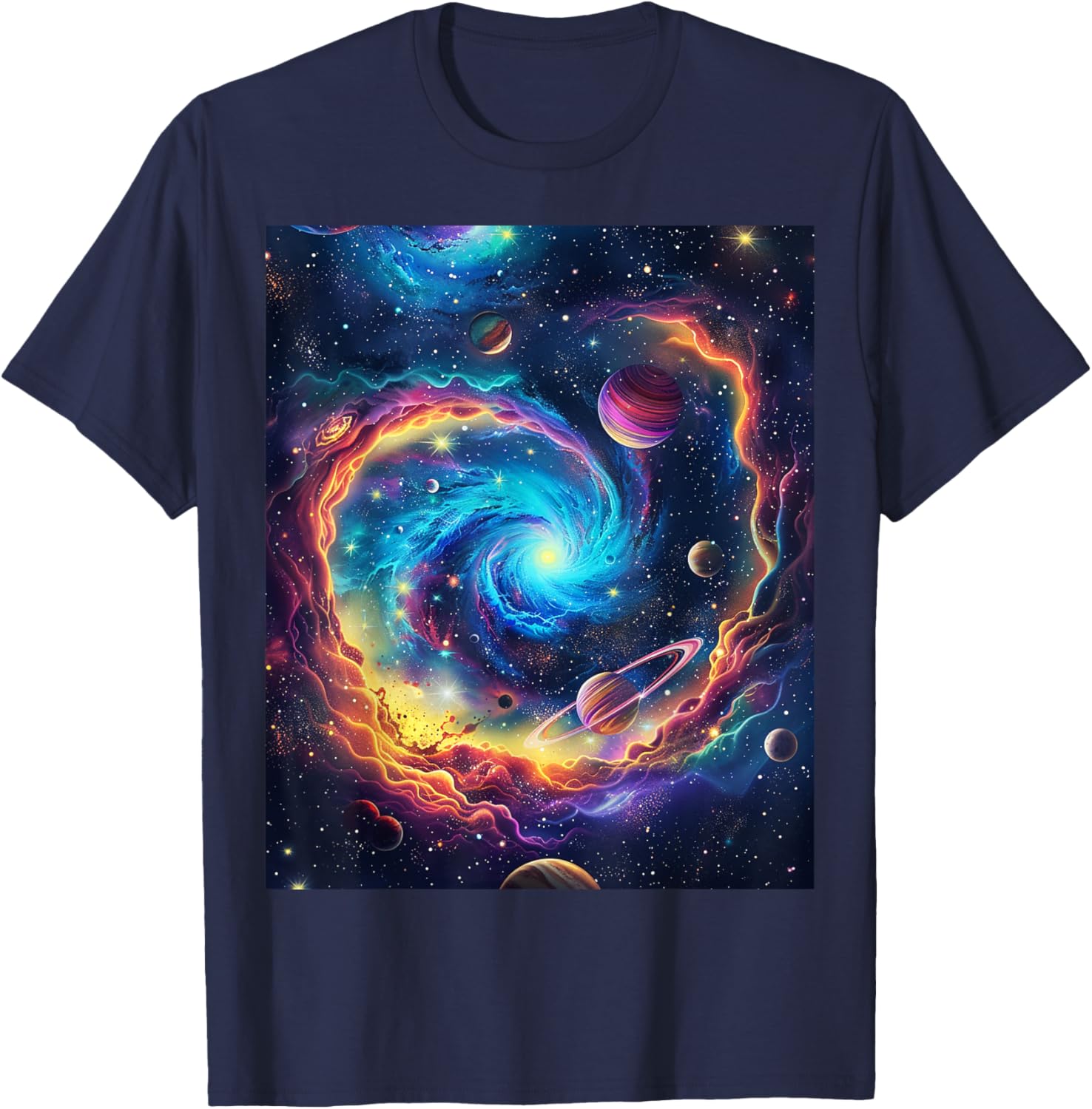 Cosmic Vortex Galaxy Space T-Shirt for Starry Nights and Adventures - 8