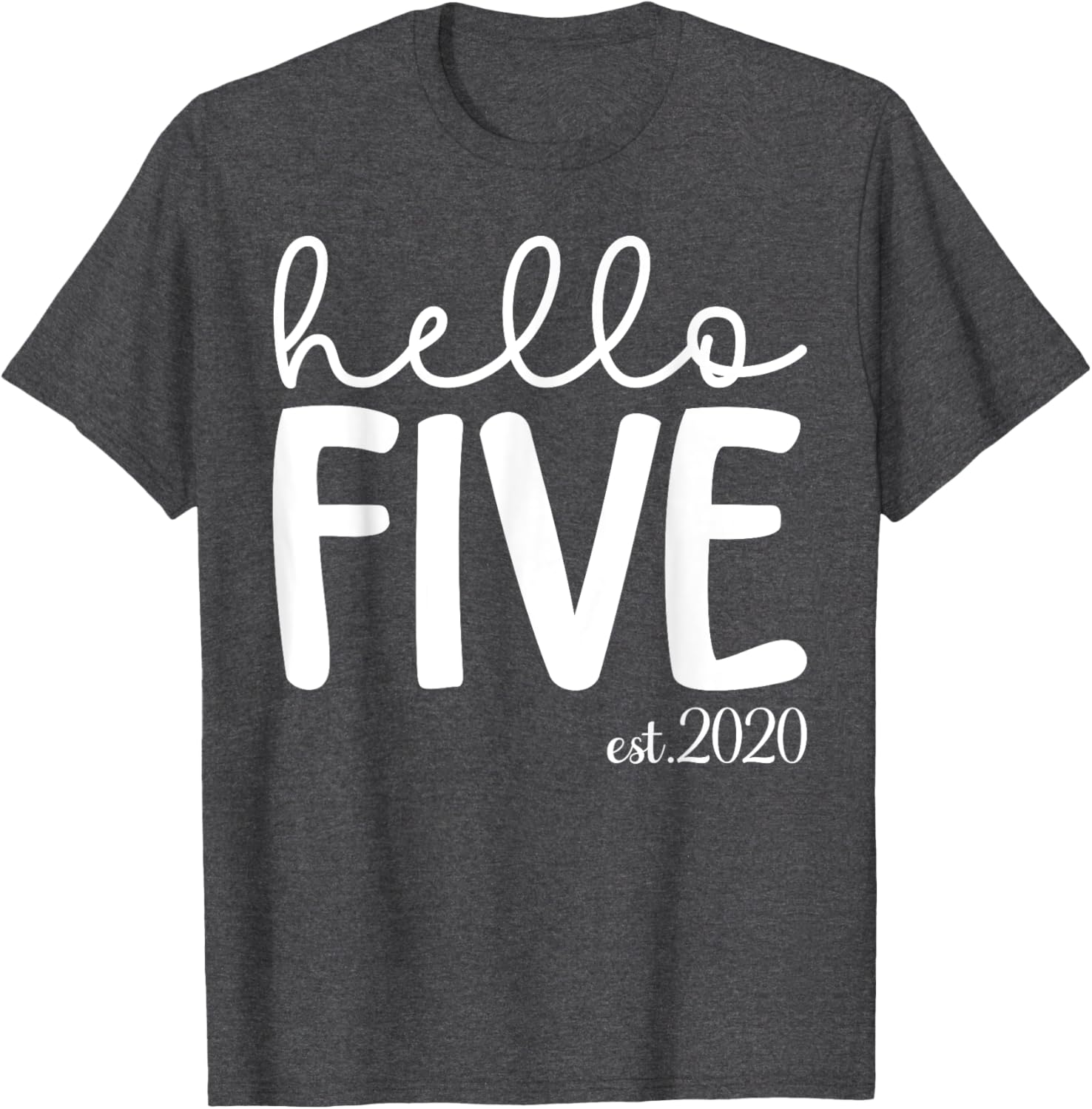 Hello Five 5th Birthday T-Shirt for Girls Age 5 Cute Gift Idea - 13