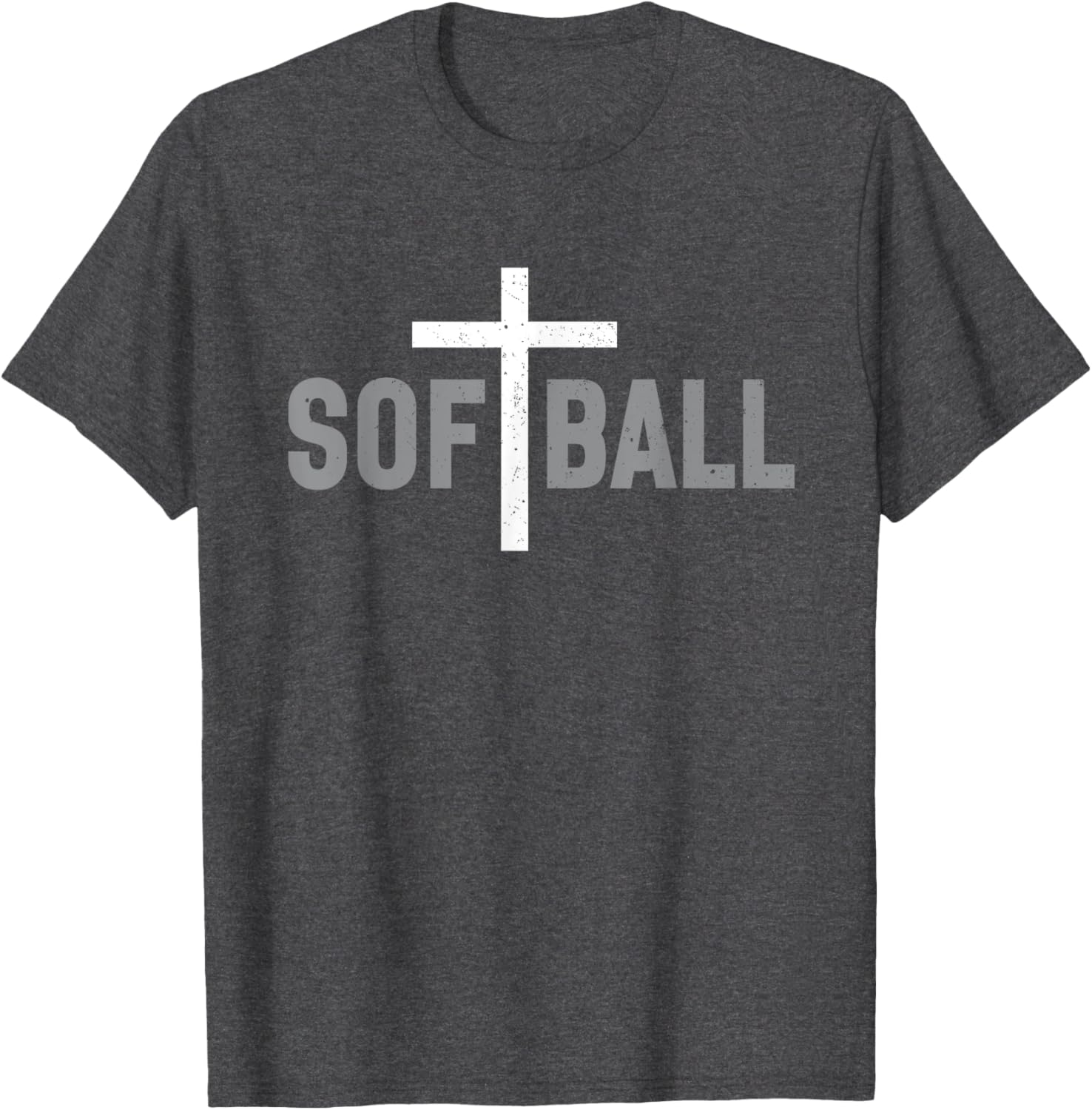 Softball Christian Cross T-Shirt for Girls and Women - Stylish Faith Wear - 14